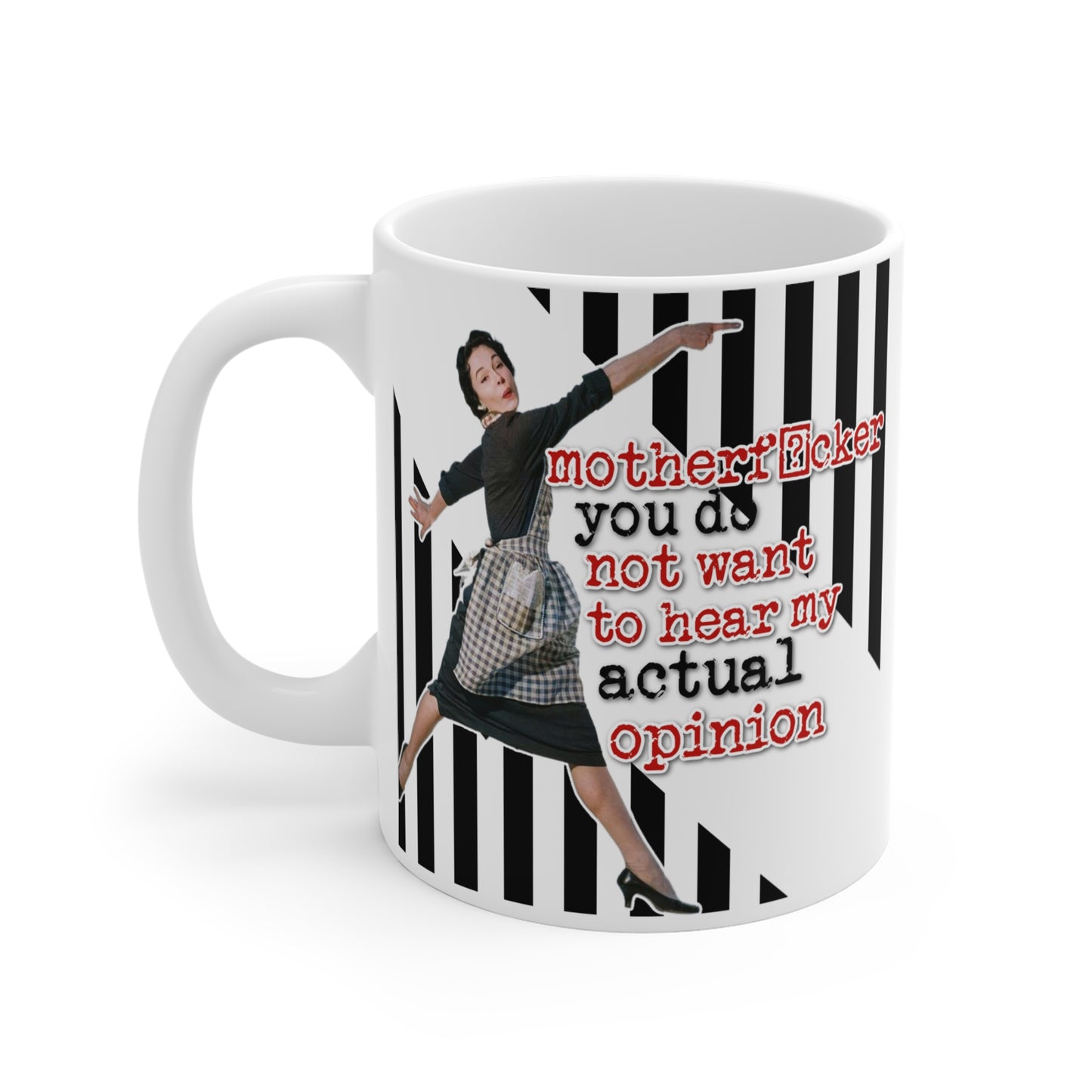 'my ACTUAL opinion' - Retro Humor Mug – Fun Coffee Cup for Gifts