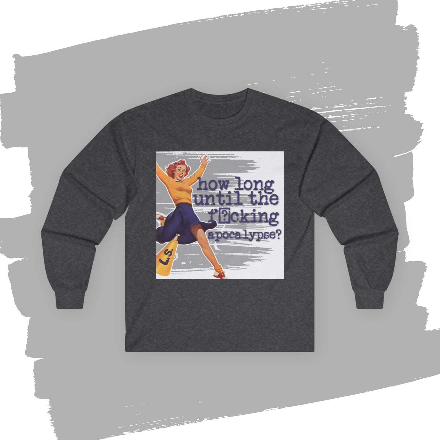 'How long?' - Funny Retro Long Sleeve Tee -