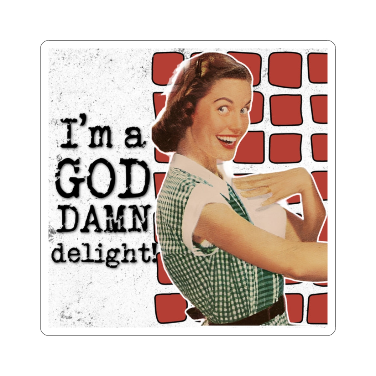 'GD delight' - Vintage Vibe Kiss-Cut Stickers