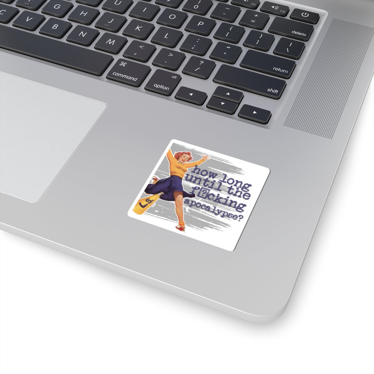 'How long?' - Vintage Vibe Kiss-Cut Stickers