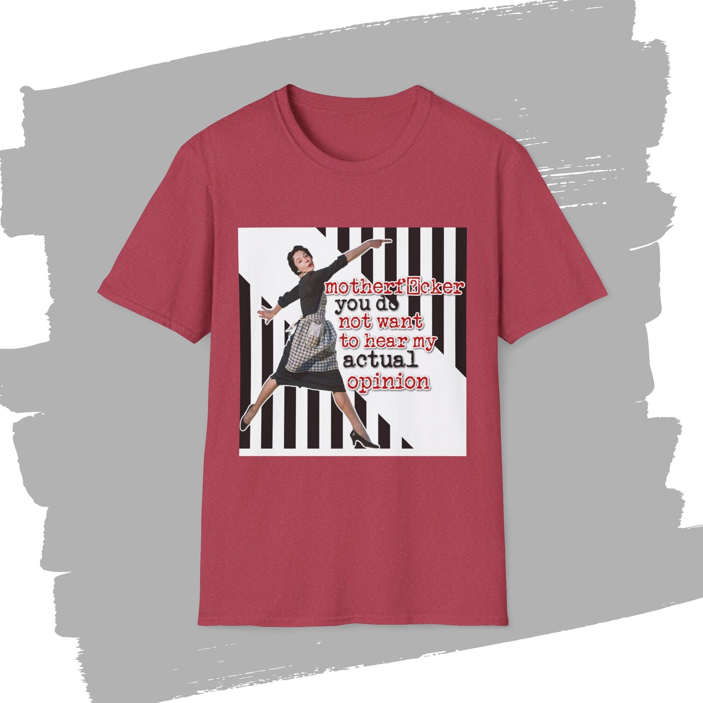 'my ACTUAL opinion' - Retro Humor T-Shirt -
