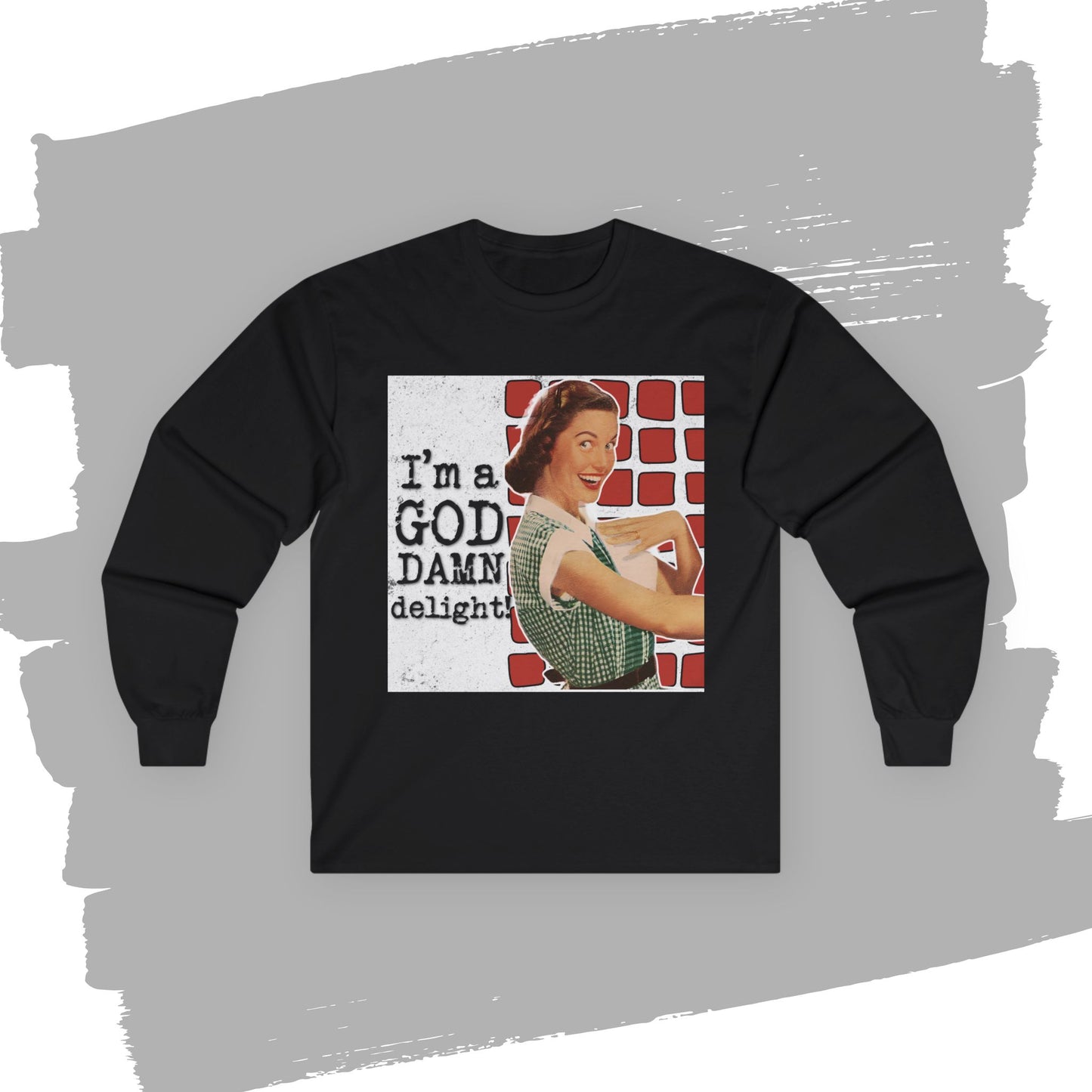 'GD delight' - Funny Retro Long Sleeve Tee -