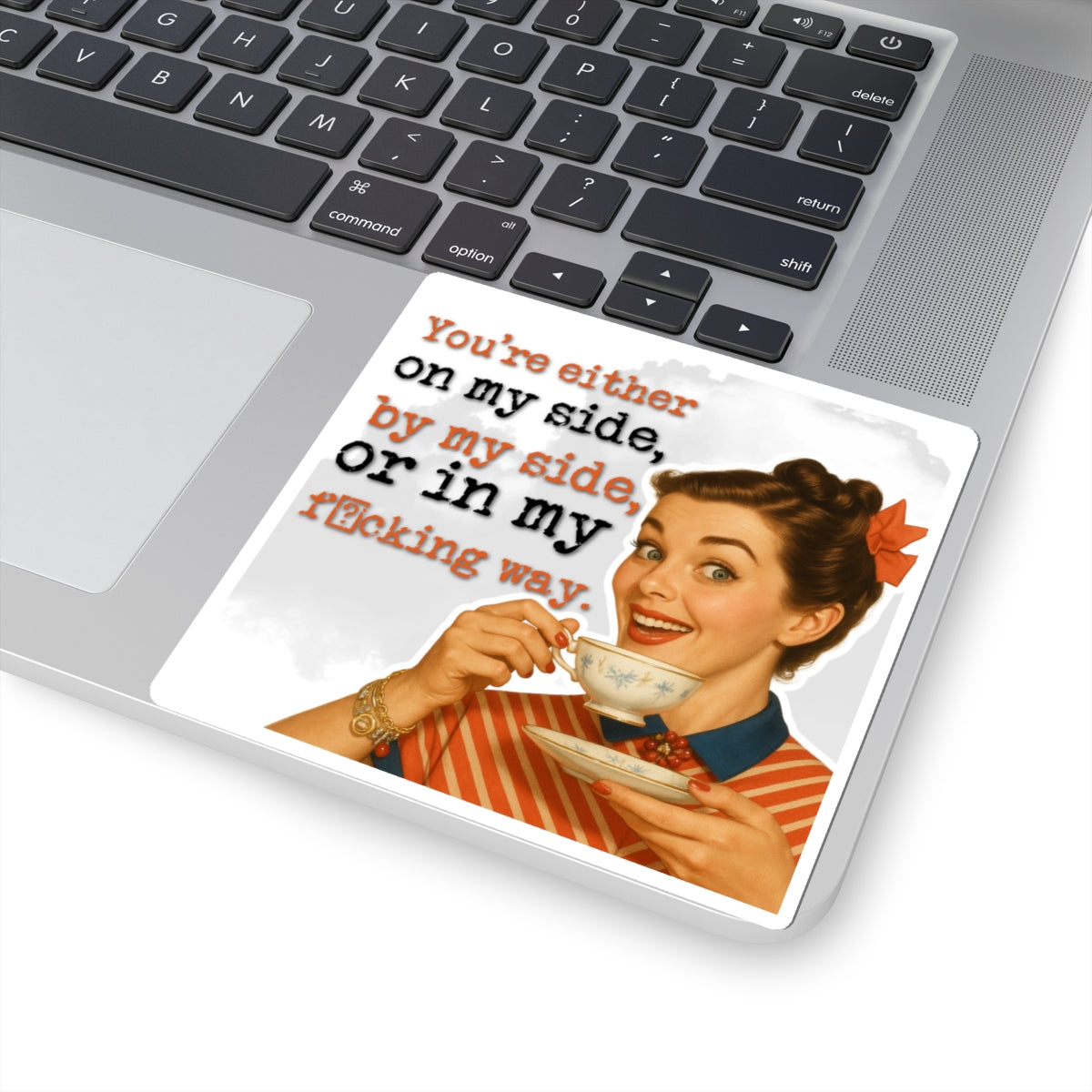 'on my side' - Vintage Vibe Kiss-Cut Stickers