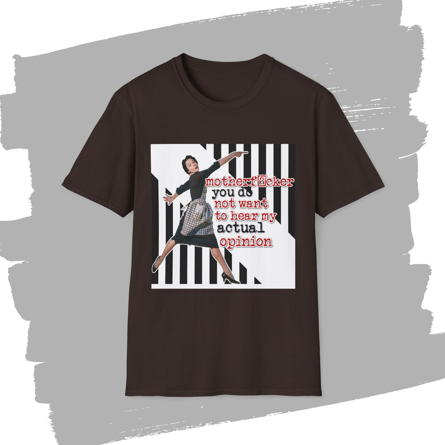 'my ACTUAL opinion' - Retro Humor T-Shirt -