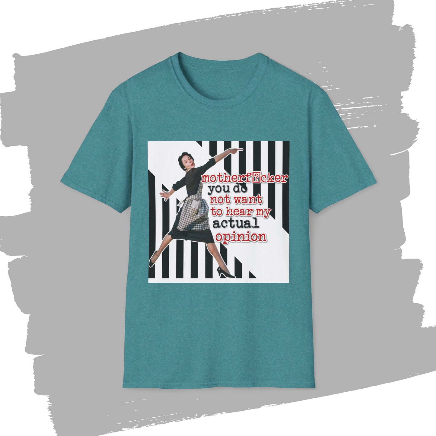 'my ACTUAL opinion' - Retro Humor T-Shirt -