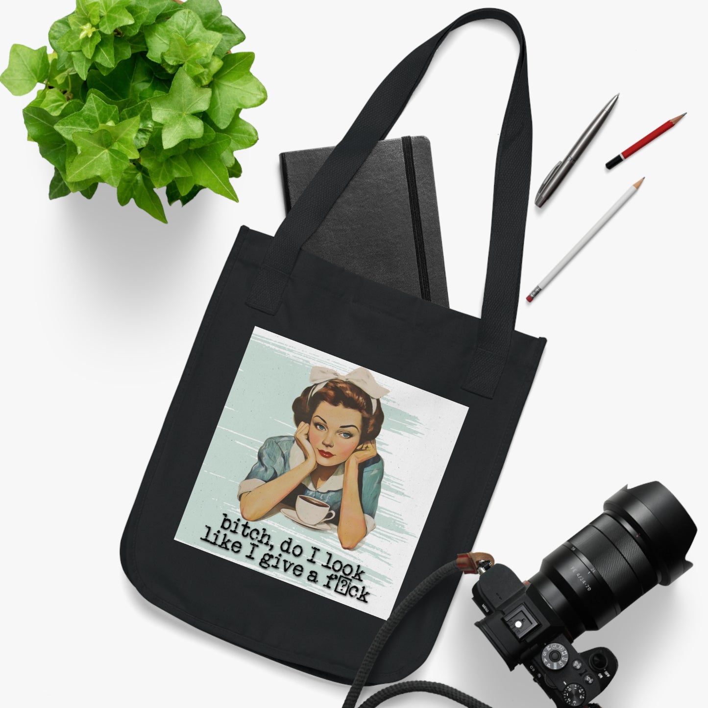 'Do I look like' - Vintage-Inspired Organic Canvas Tote Bag