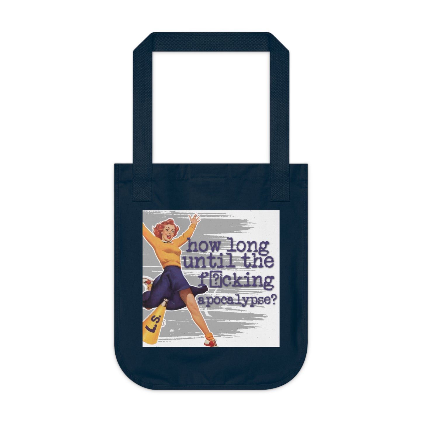 'How long' - Vintage-Inspired Organic Canvas Tote Bag