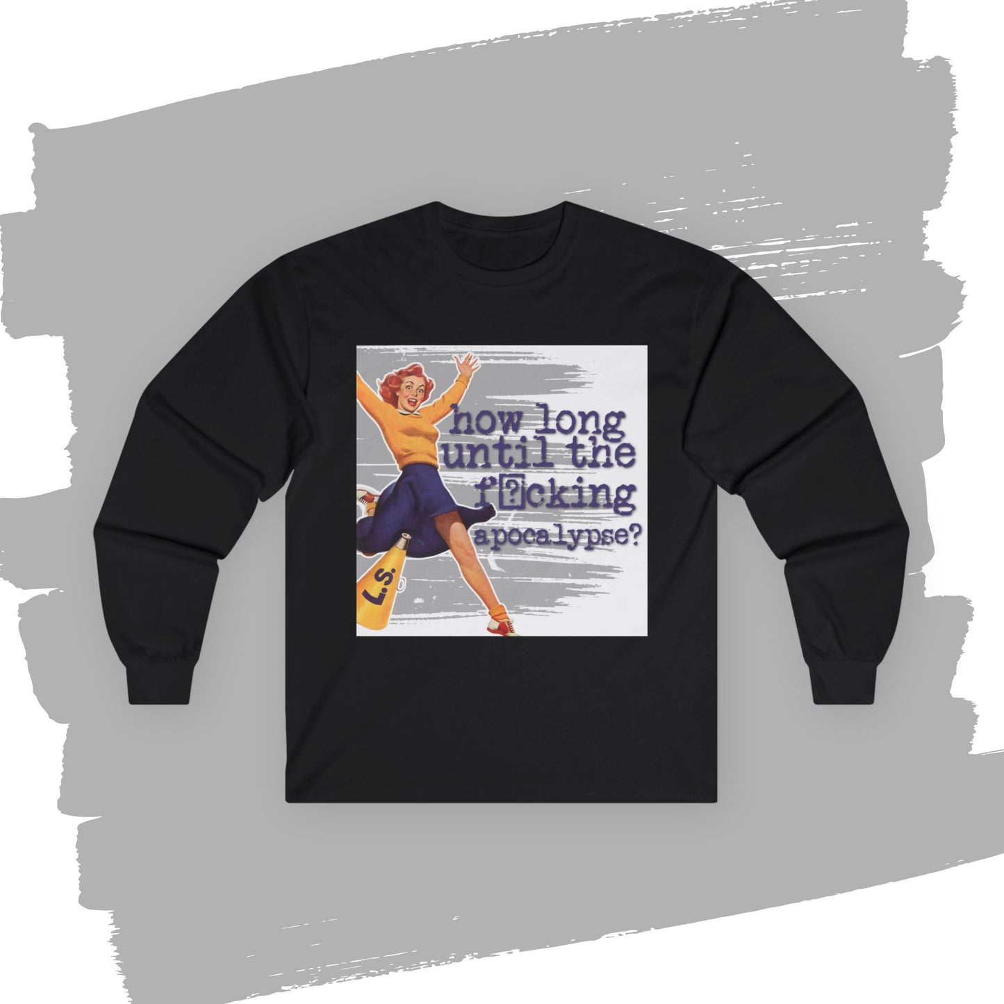 'How long?' - Funny Retro Long Sleeve Tee -