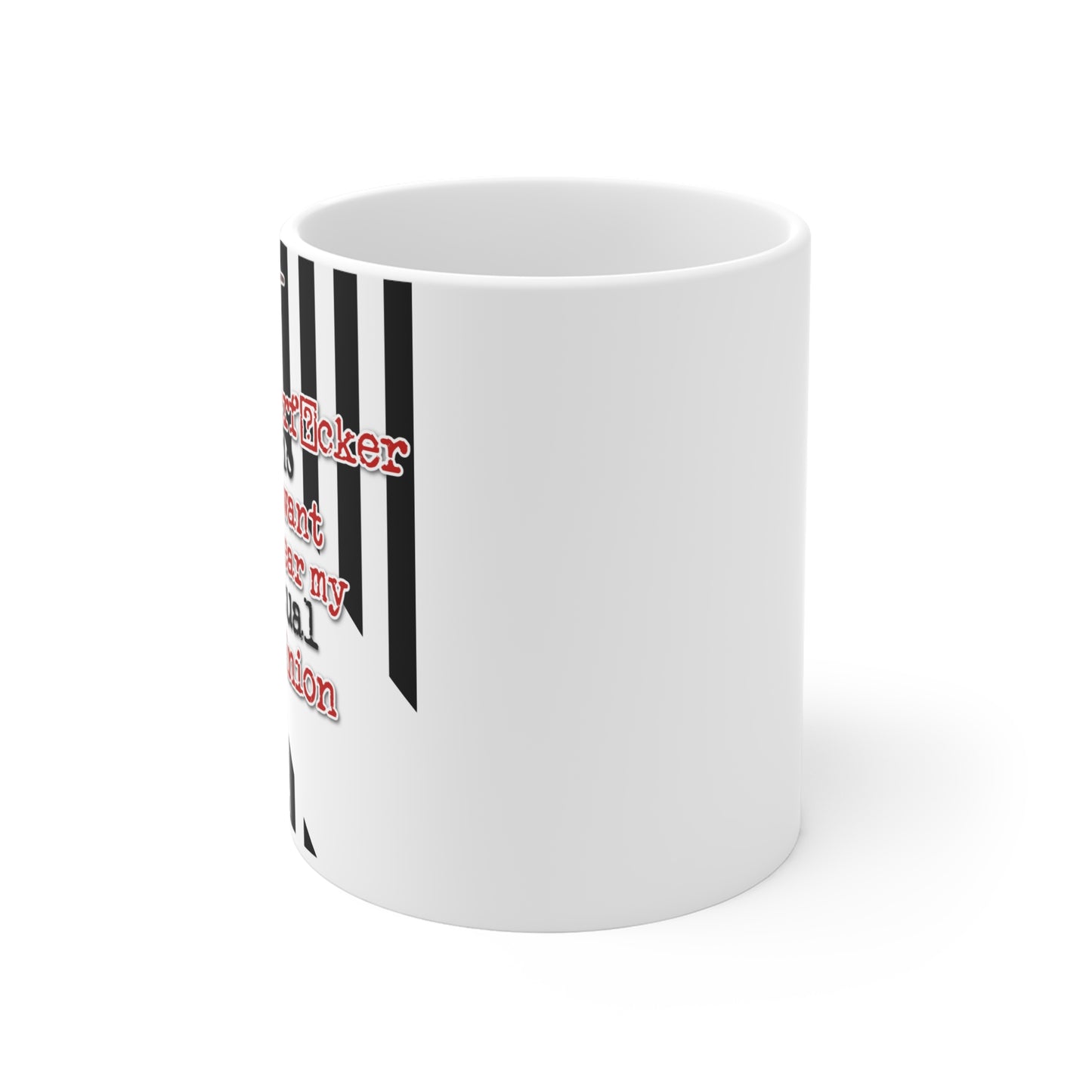 'my ACTUAL opinion' - Retro Humor Mug – Fun Coffee Cup for Gifts