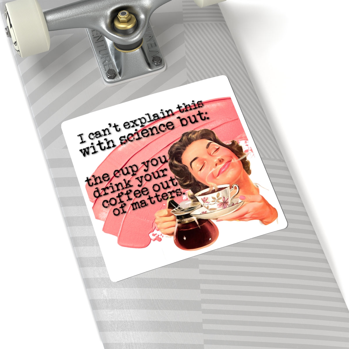 'the CUP matters' - Vintage Vibe Kiss-Cut Stickers