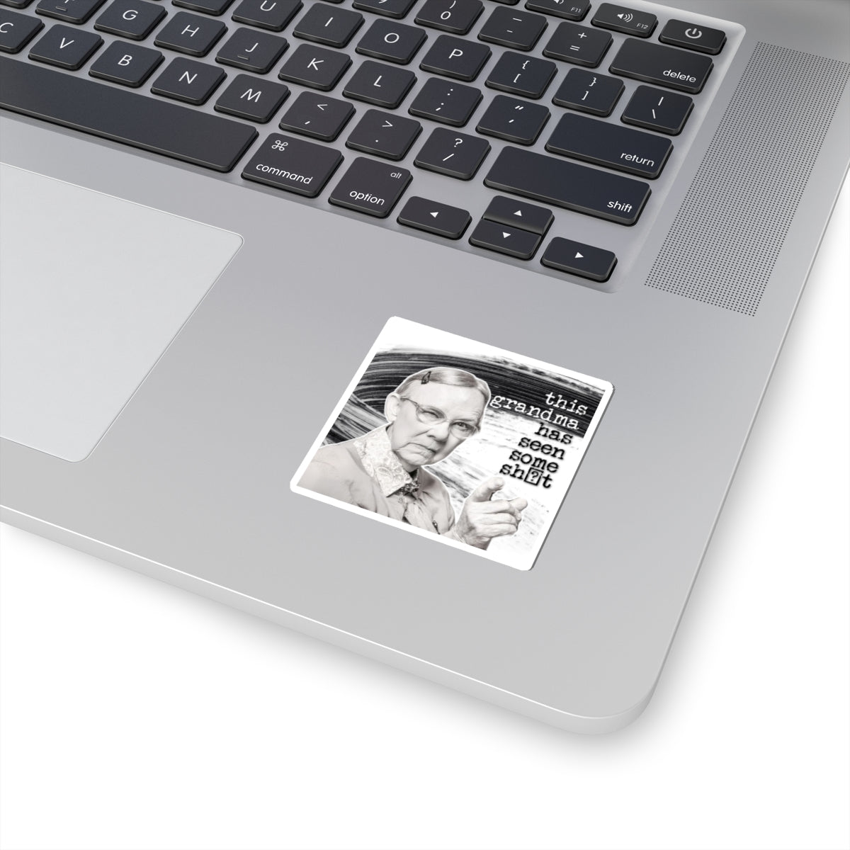 'This GRANDMA has seen some' - Vintage Vibe Kiss-Cut Stickers