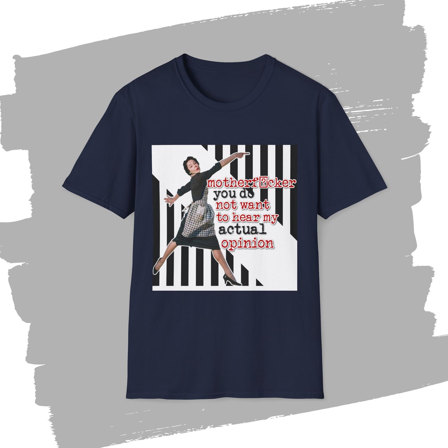 'my ACTUAL opinion' - Retro Humor T-Shirt -