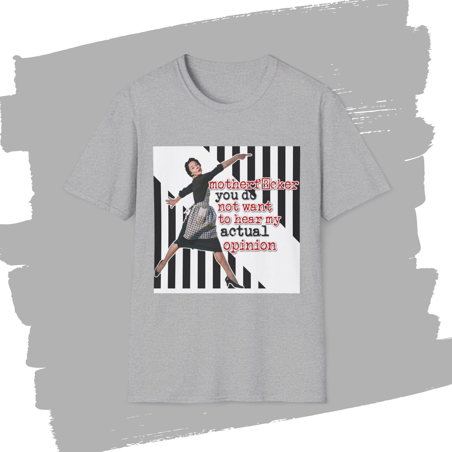 'my ACTUAL opinion' - Retro Humor T-Shirt -