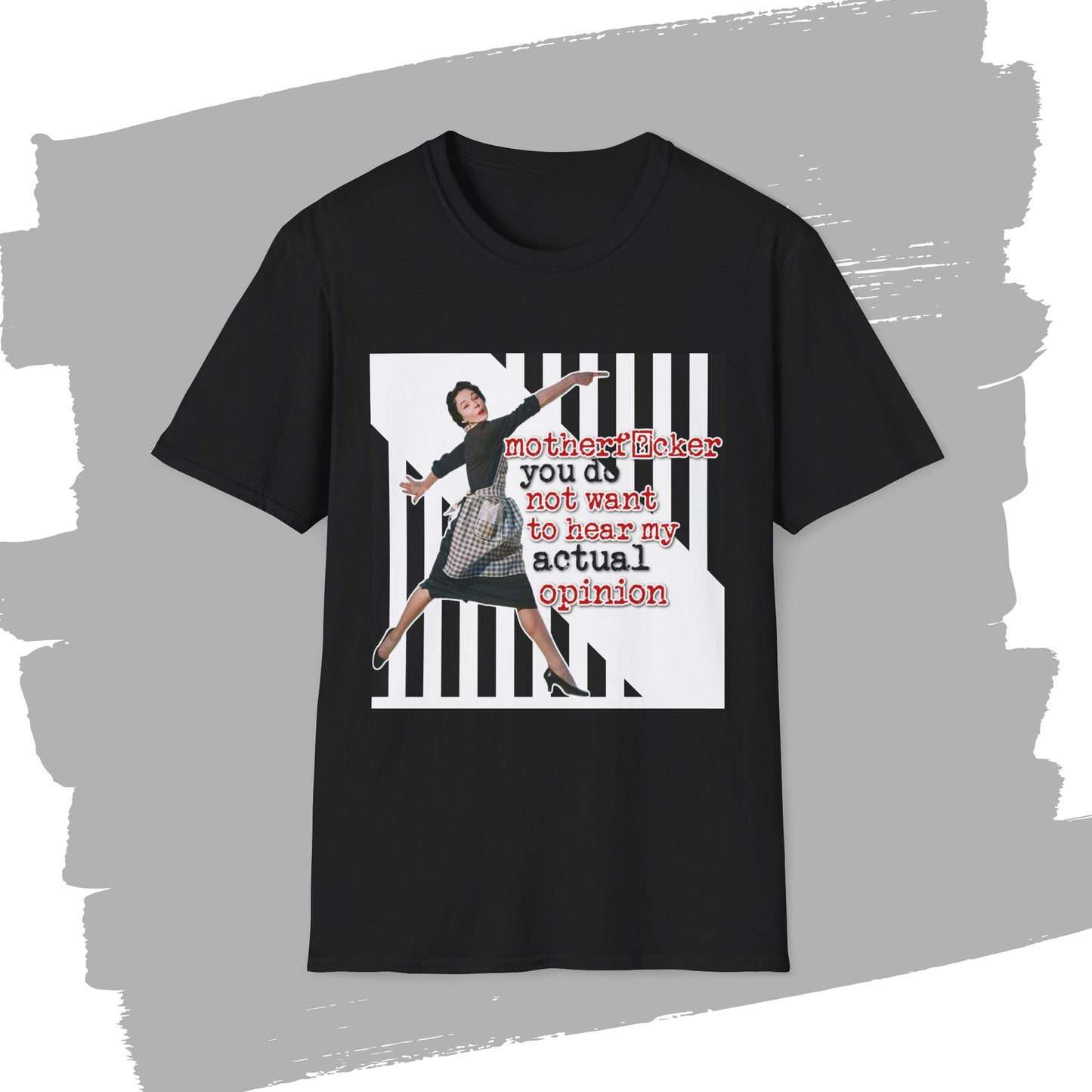'my ACTUAL opinion' - Retro Humor T-Shirt -