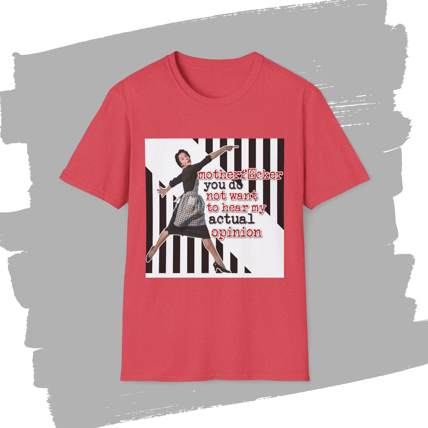 'my ACTUAL opinion' - Retro Humor T-Shirt -