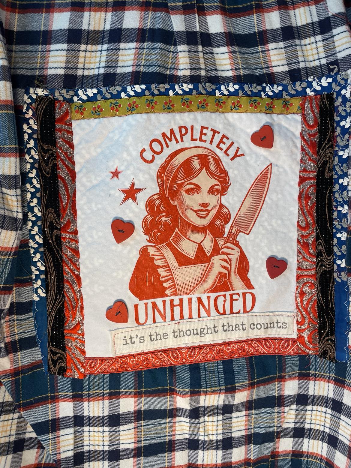 Completely Unhinged – Sweetheart with a Side of Psychosis Flannel