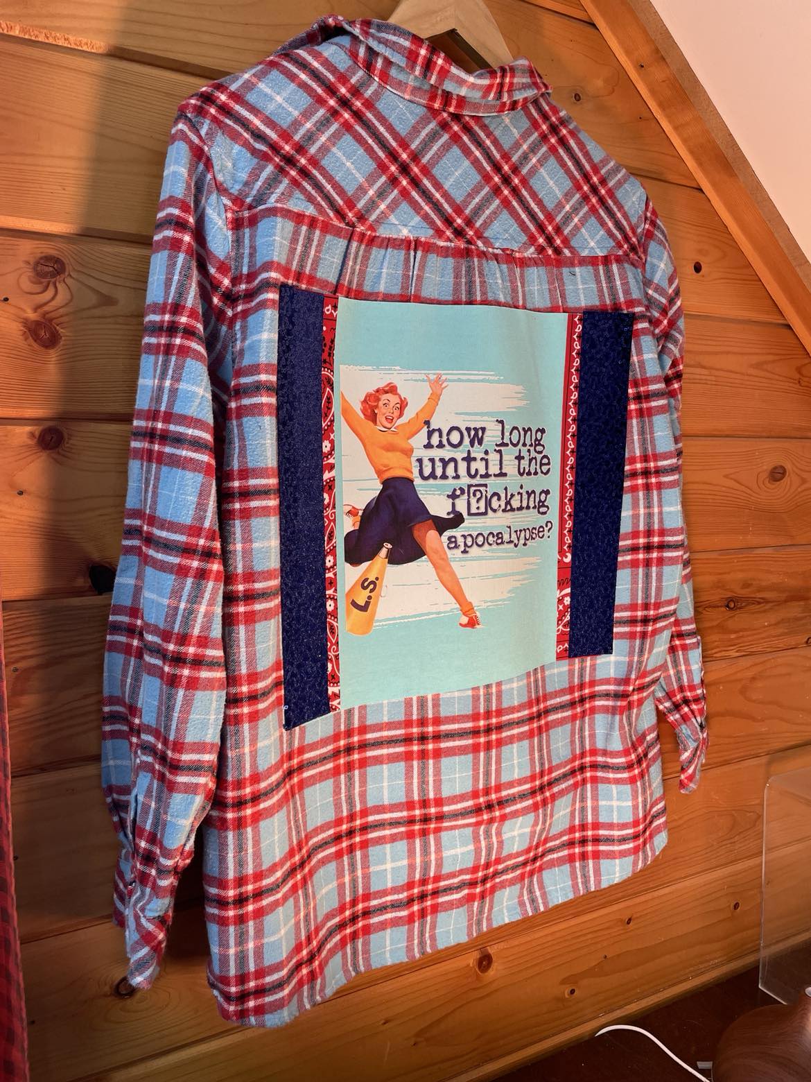 “How Long Until the F*cking Apocalypse?” Flannel – Aunt Jane’s Swears Edition RED