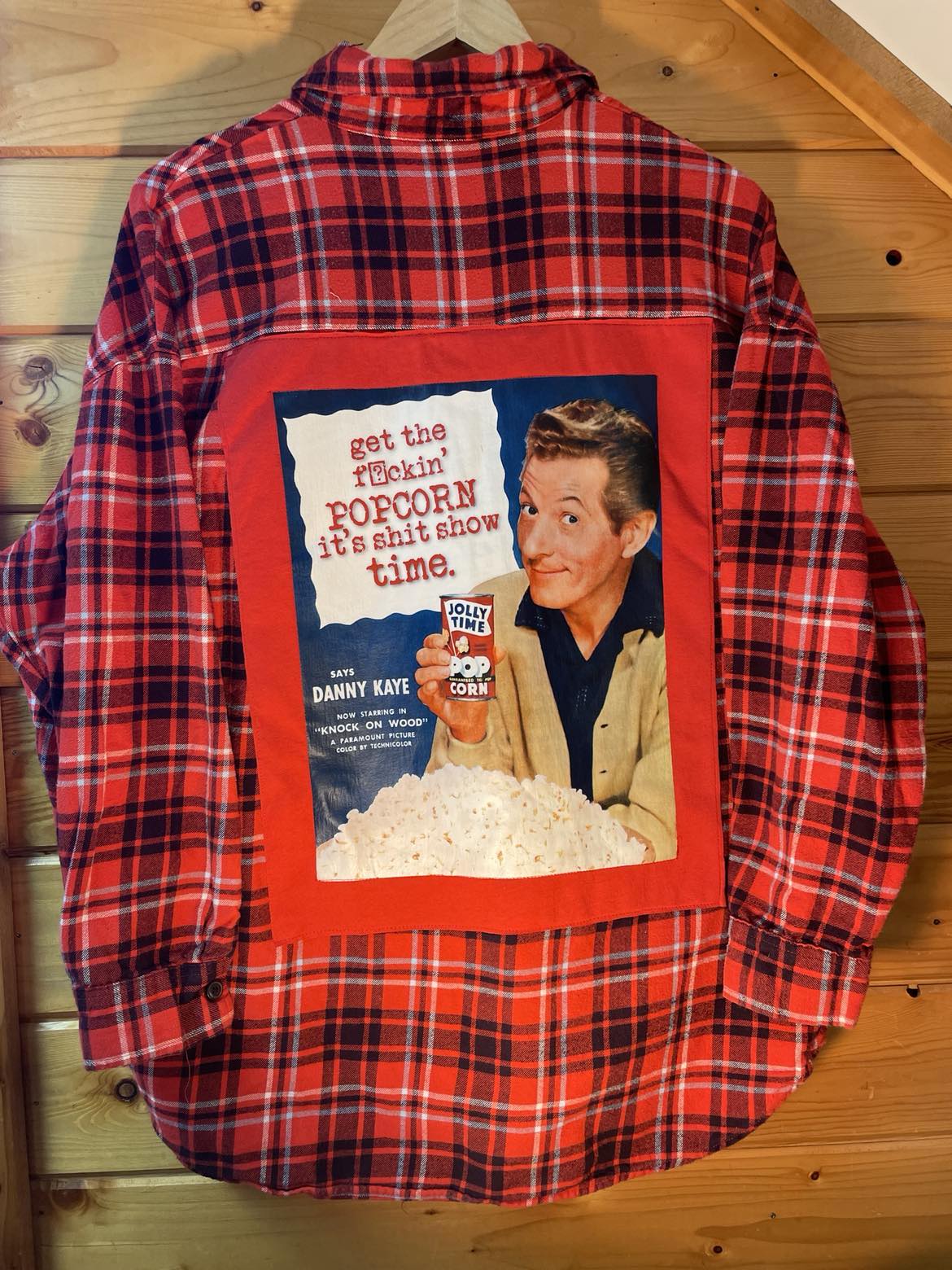 🍿 “Sh*t Show Time” Upcycled Flannel (One of a Kind)