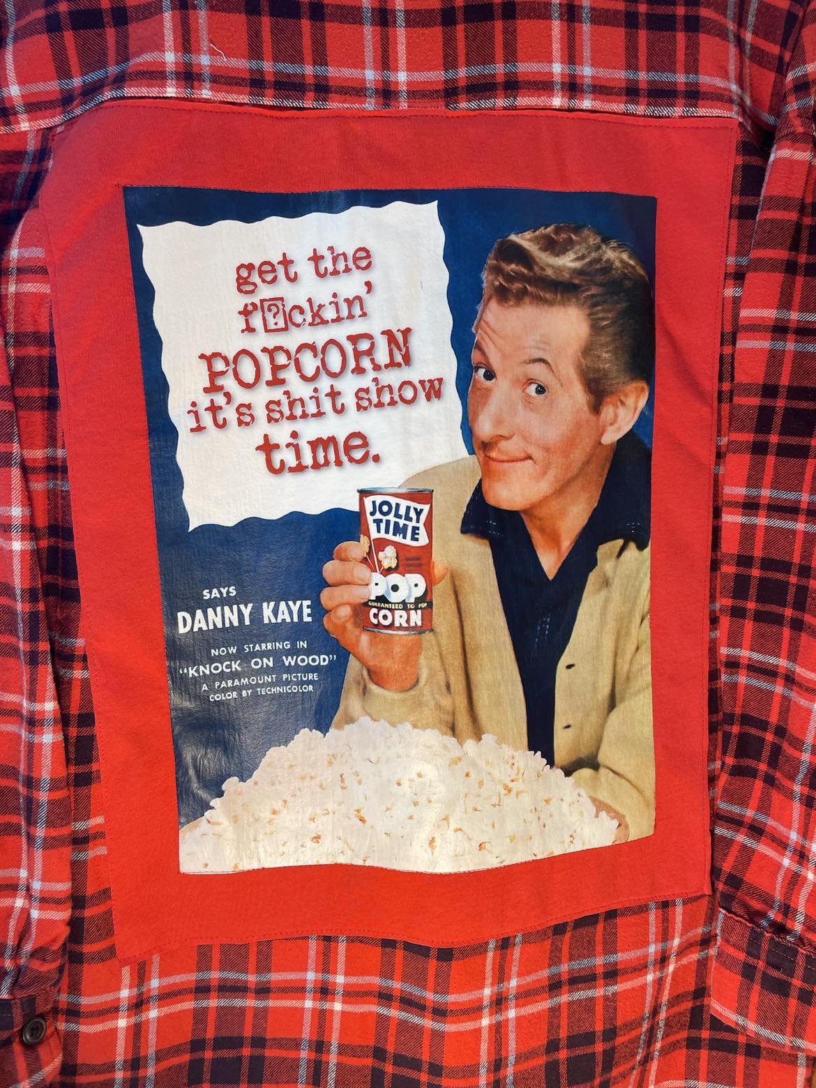 🍿 “Sh*t Show Time” Upcycled Flannel (One of a Kind)