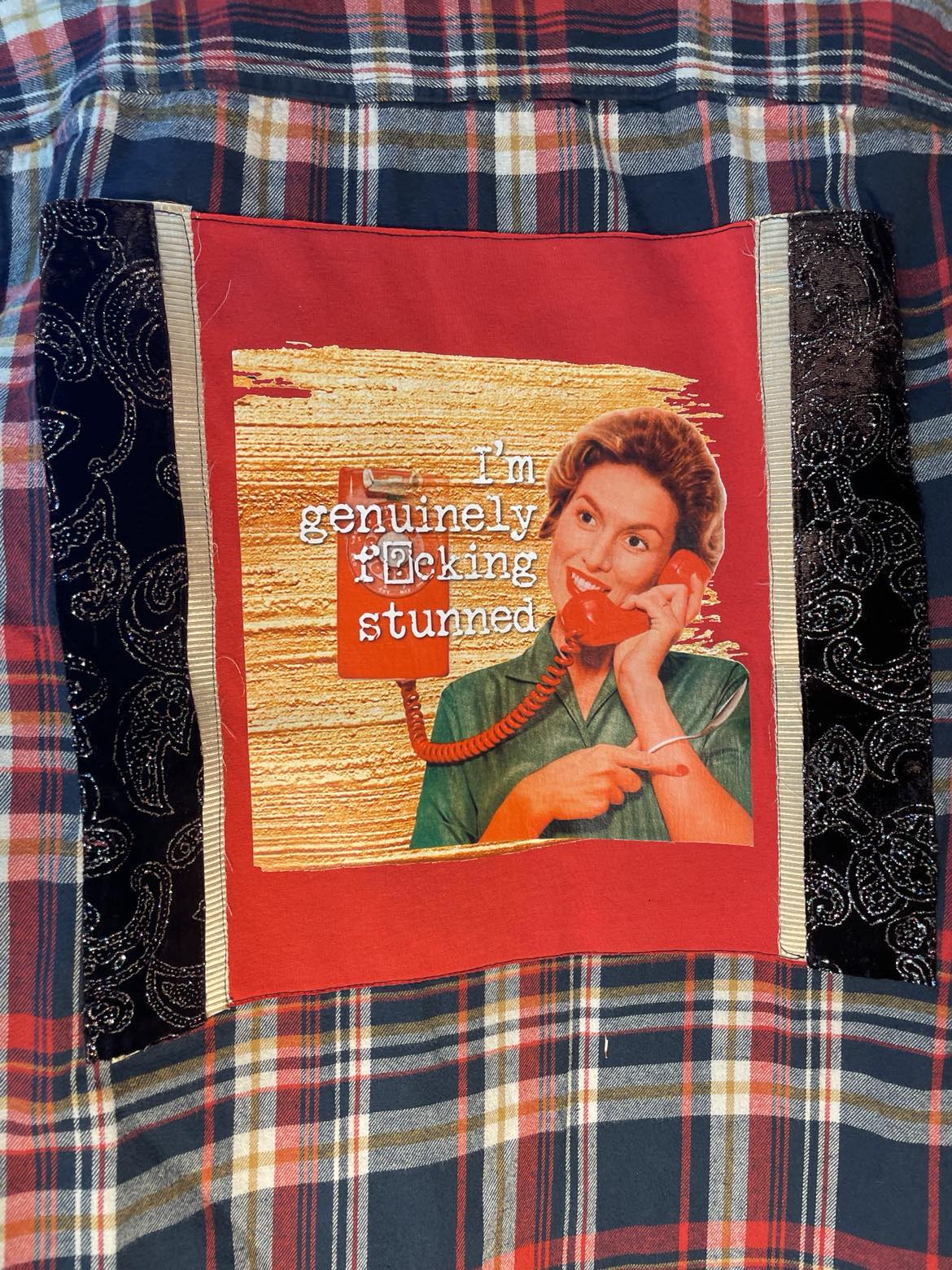 📞 “Genuinely F*cking Stunned (Again)” Upcycled Flannel