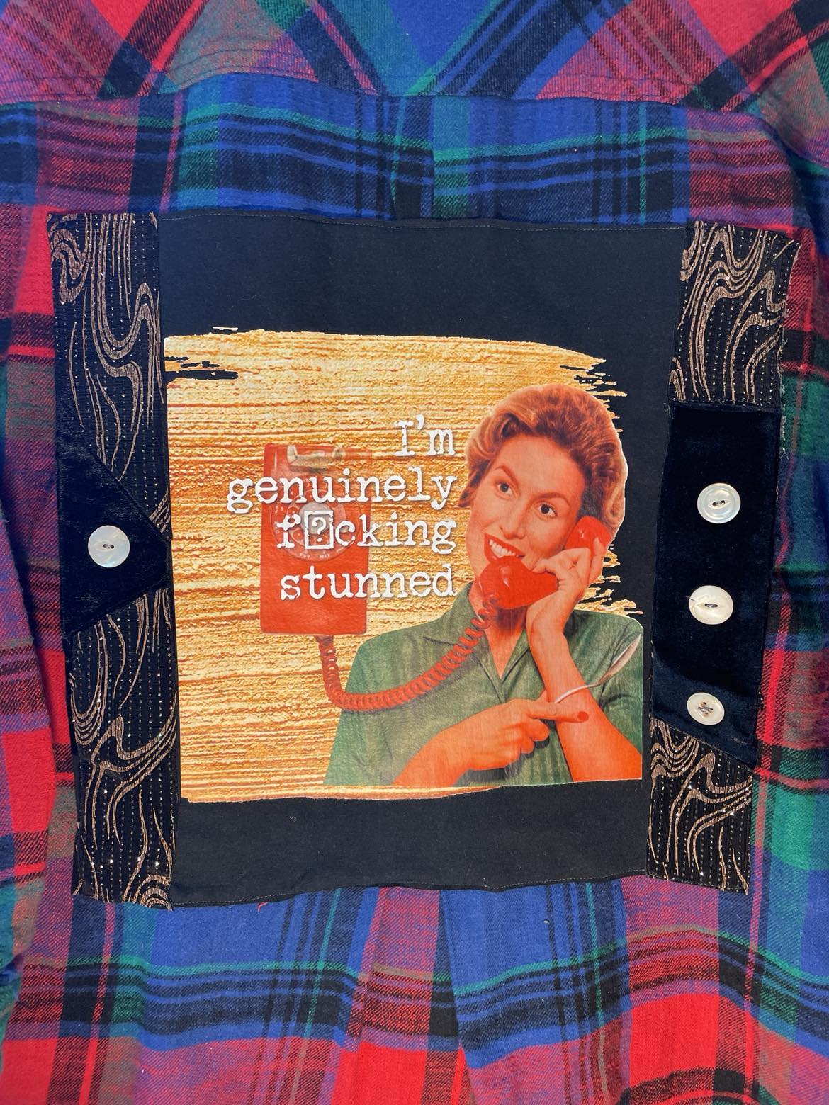 ☎️ “Genuinely F*cking Stunned” Upcycled Flannel