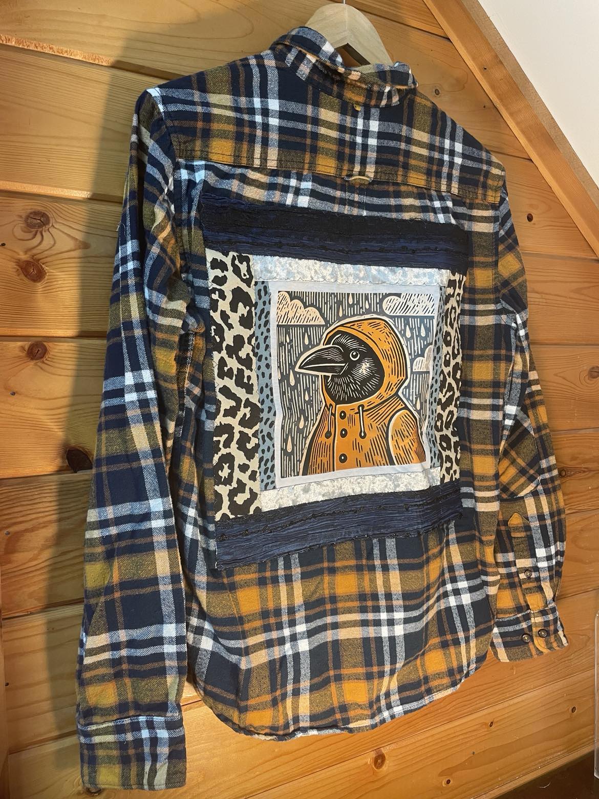 🖤 “Rain or Wreck” Crow Flannel