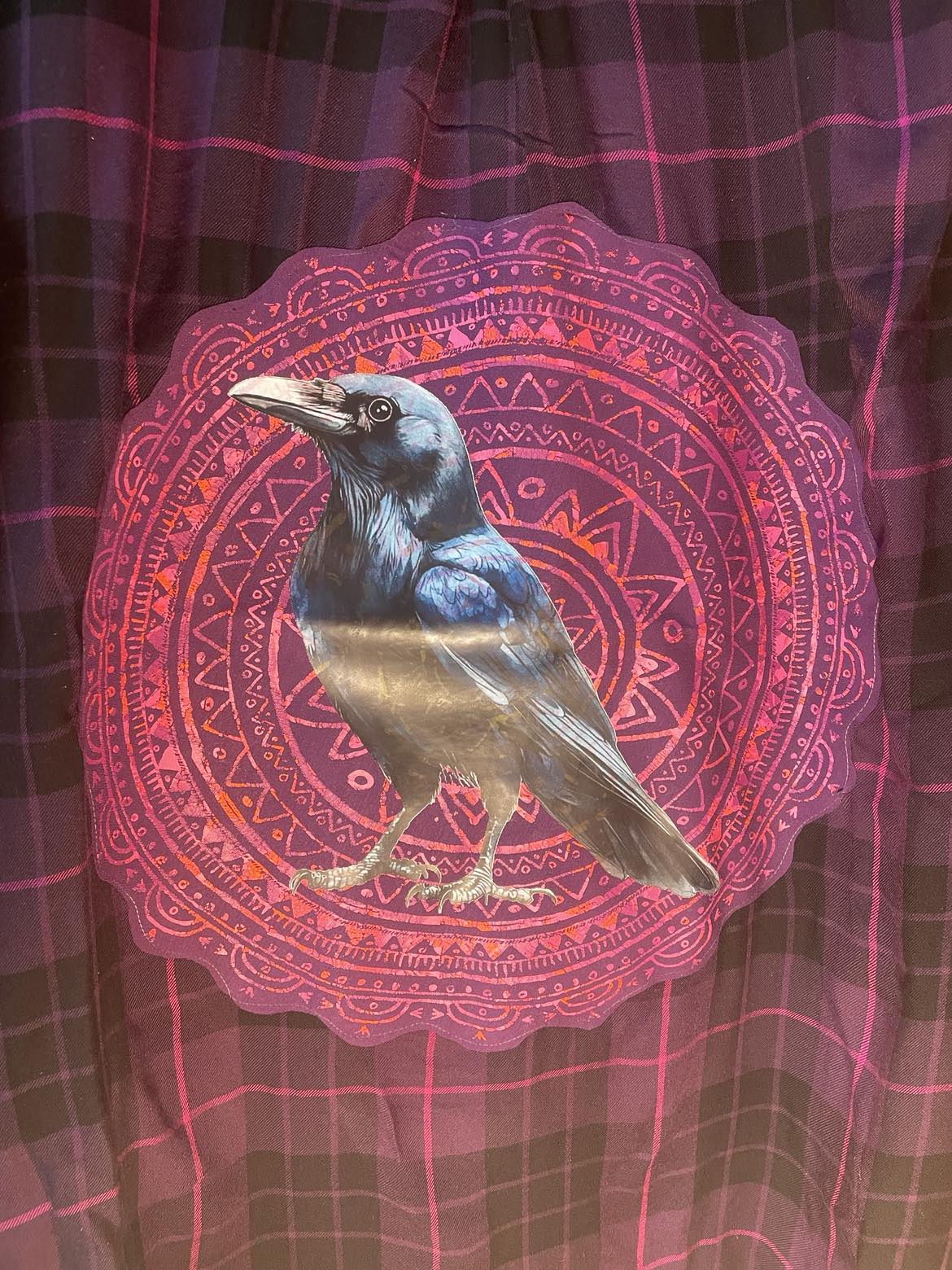 🖤 Witchy Sht & Raven Sass – Mandala Magic Flannel* 🔮