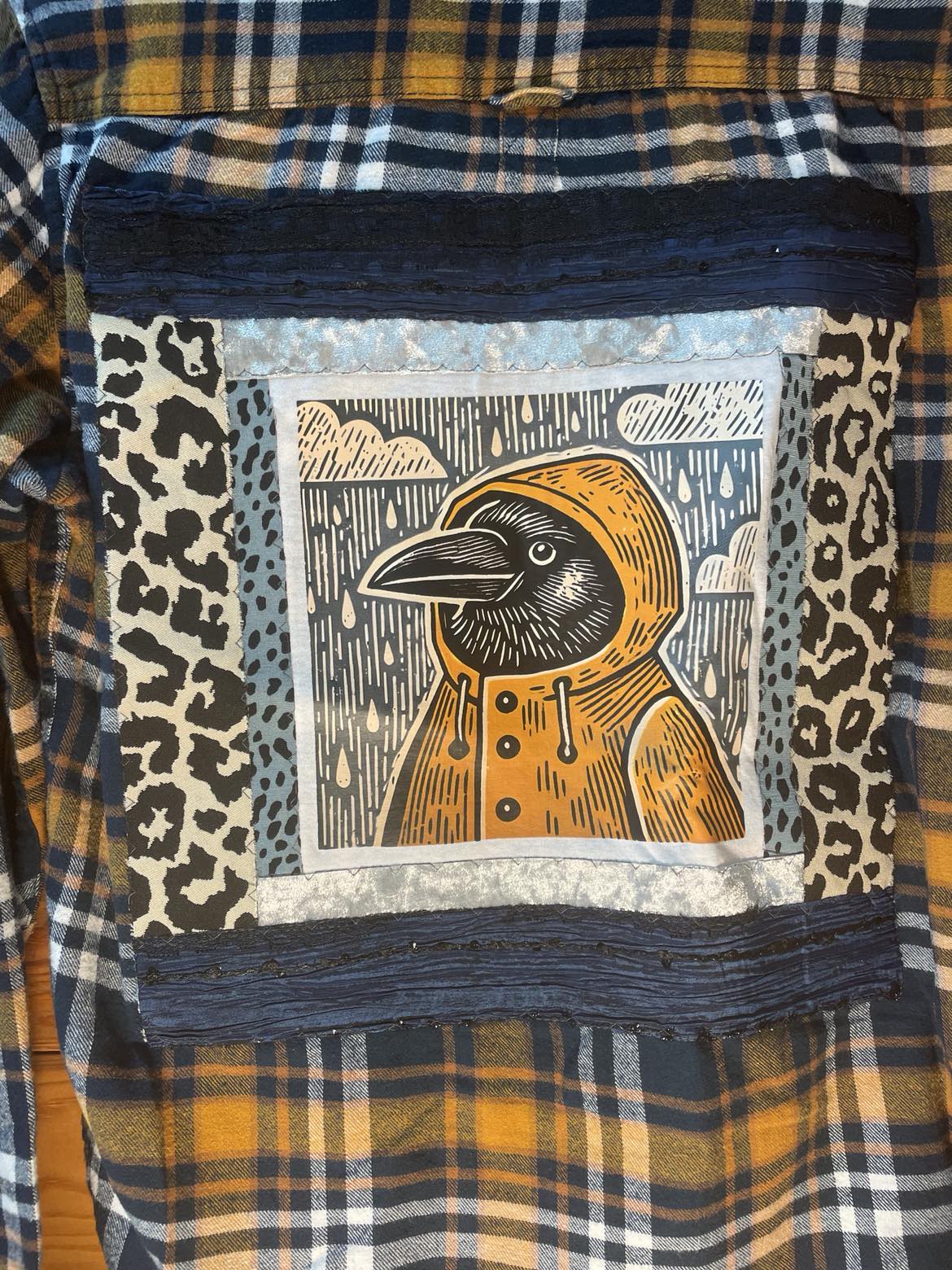 🖤 “Rain or Wreck” Crow Flannel