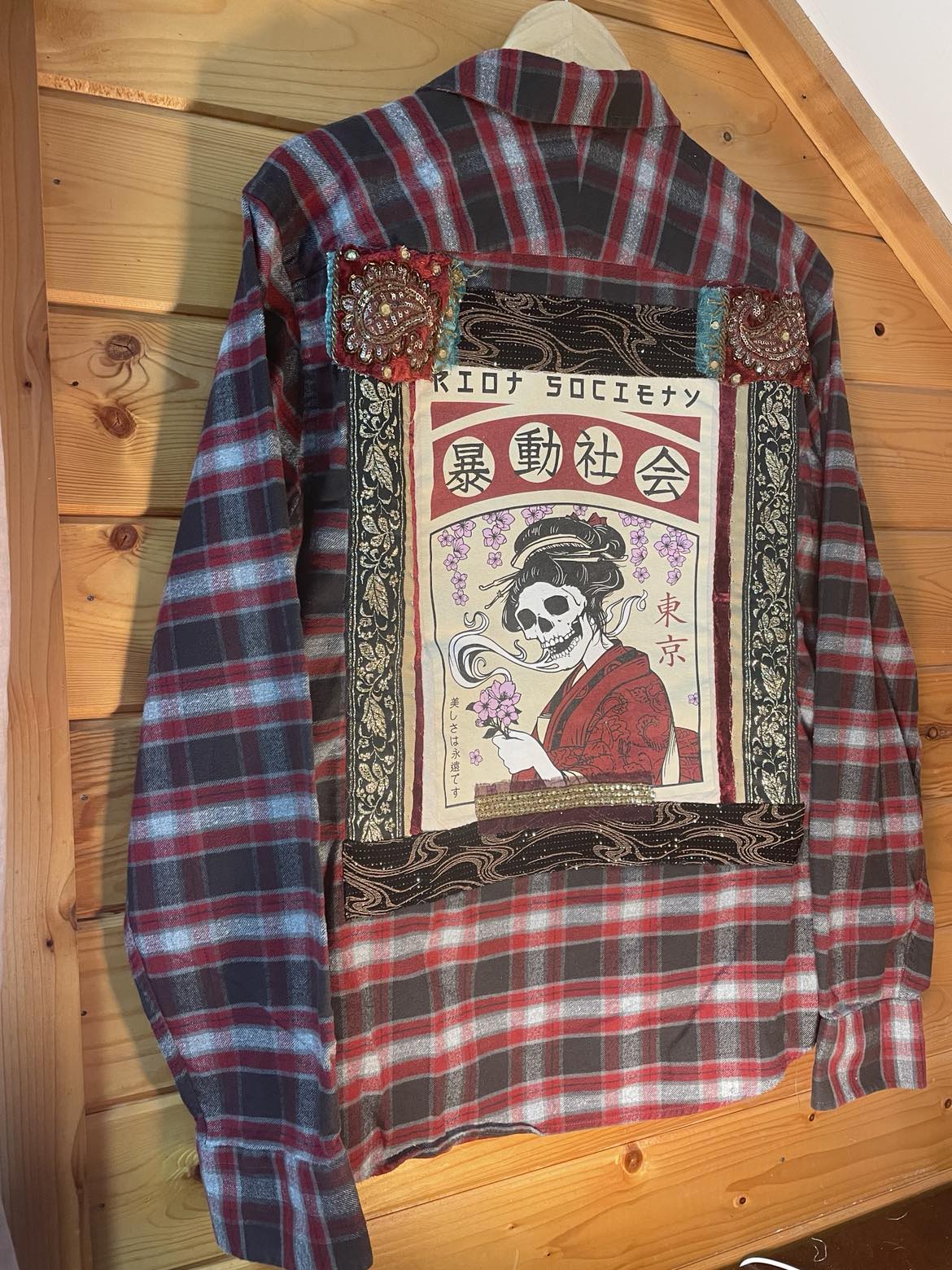 💀 Geisha of the Afterlife Flannel – Riot Society Remix