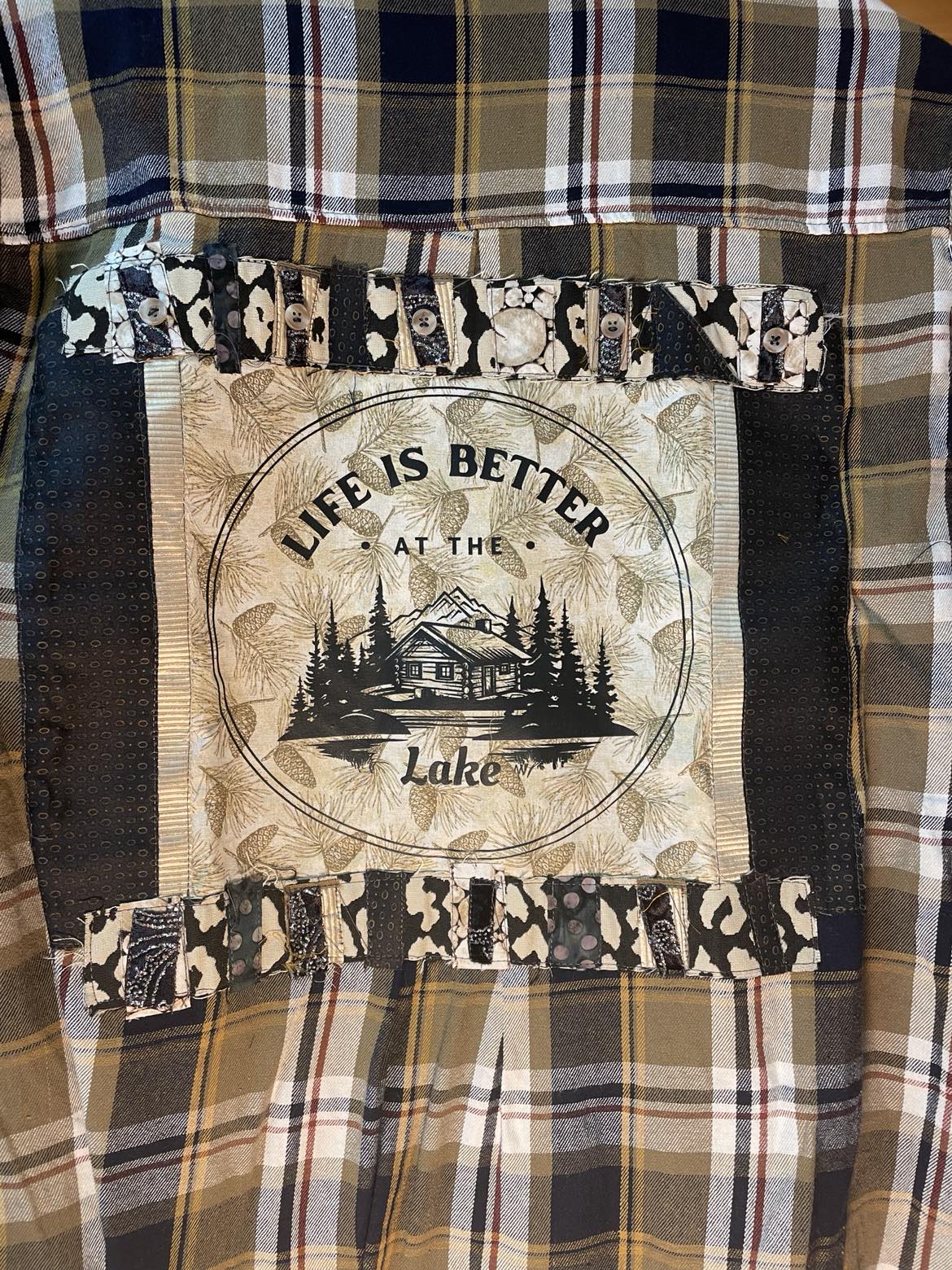 Life Is Better at the Lake – Cabin Core Flannel