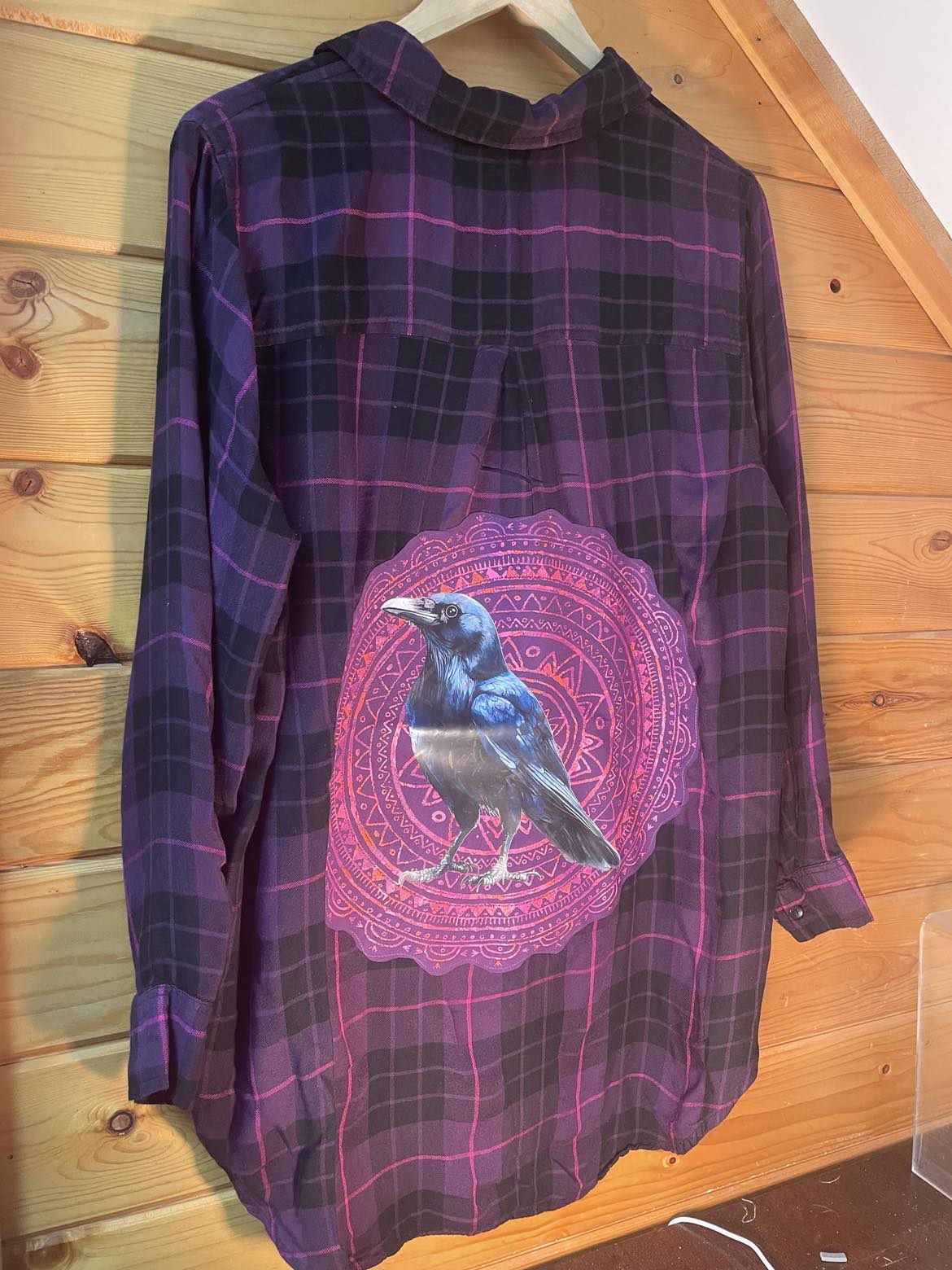 🖤 Witchy Sht & Raven Sass – Mandala Magic Flannel* 🔮