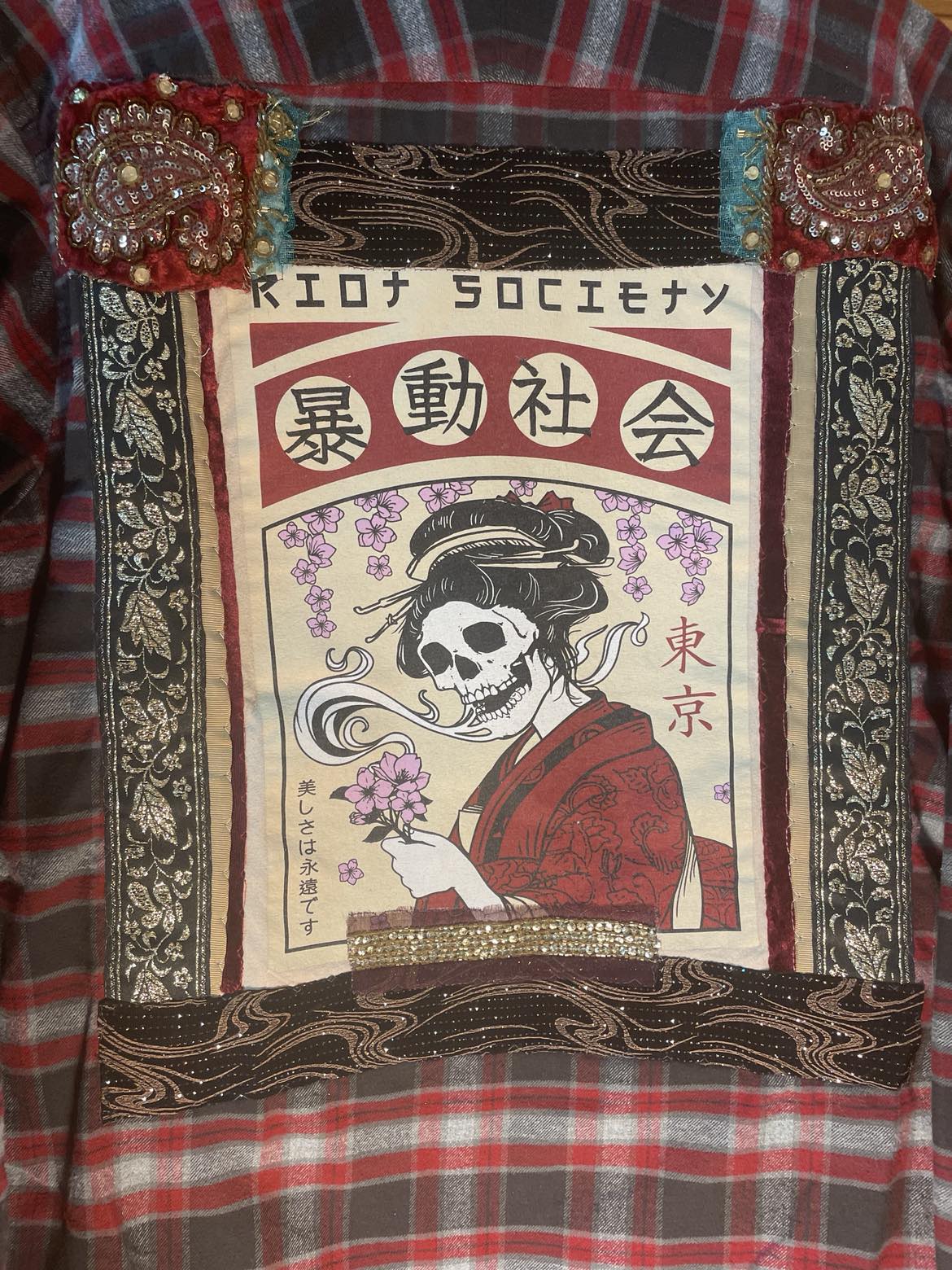 💀 Geisha of the Afterlife Flannel – Riot Society Remix