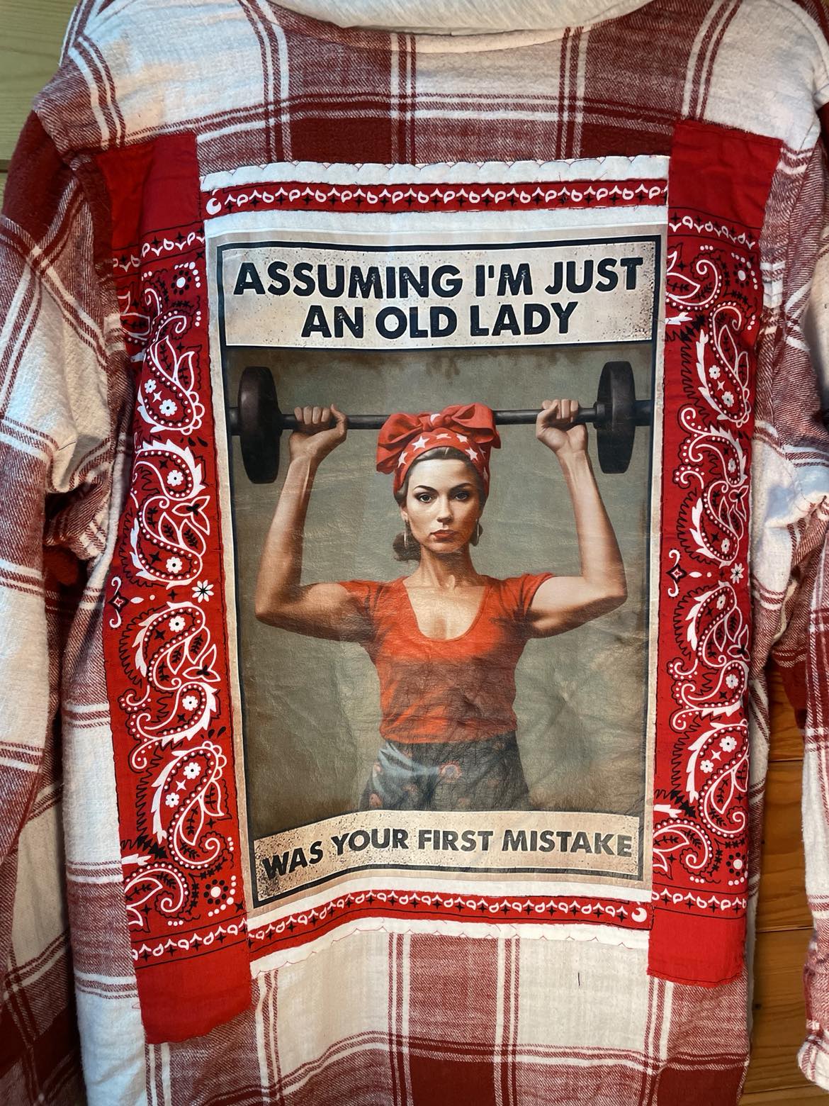 Just an Old Lady? Big Mistake Flannel