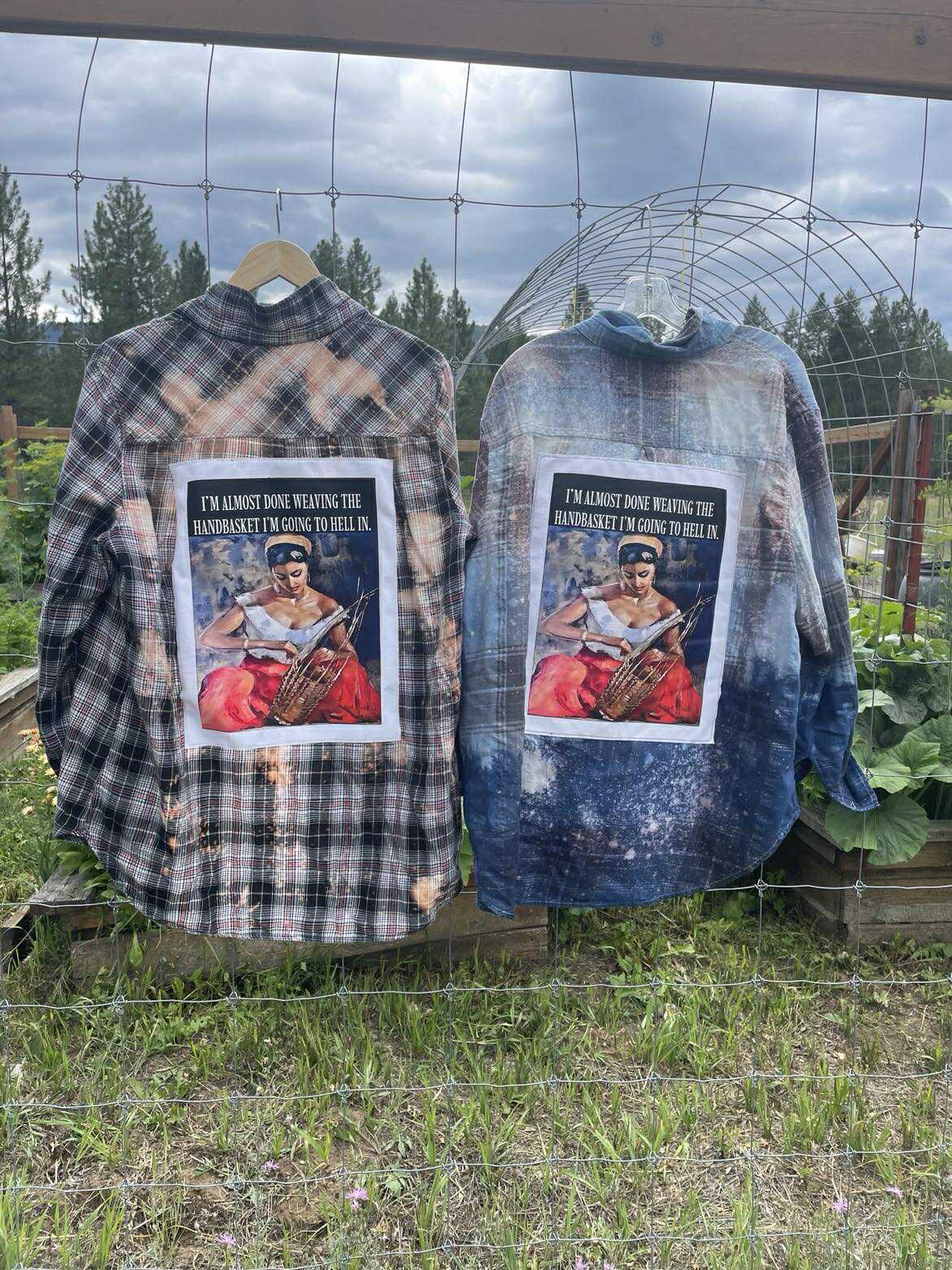 ‘Handbasket to Hell’ Flannel – Deep Indigo Edition