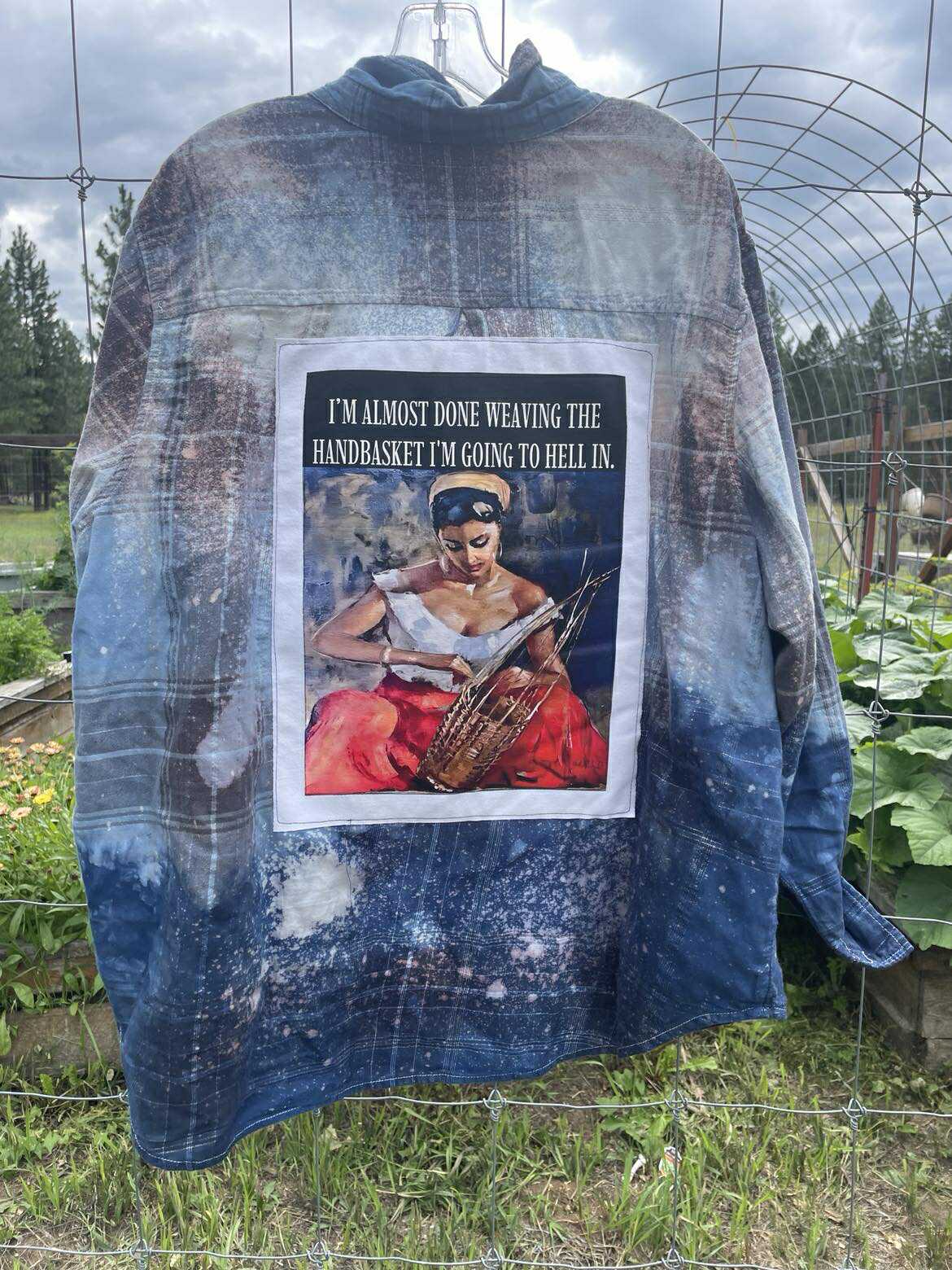 ‘Handbasket to Hell’ Flannel – Deep Indigo Edition