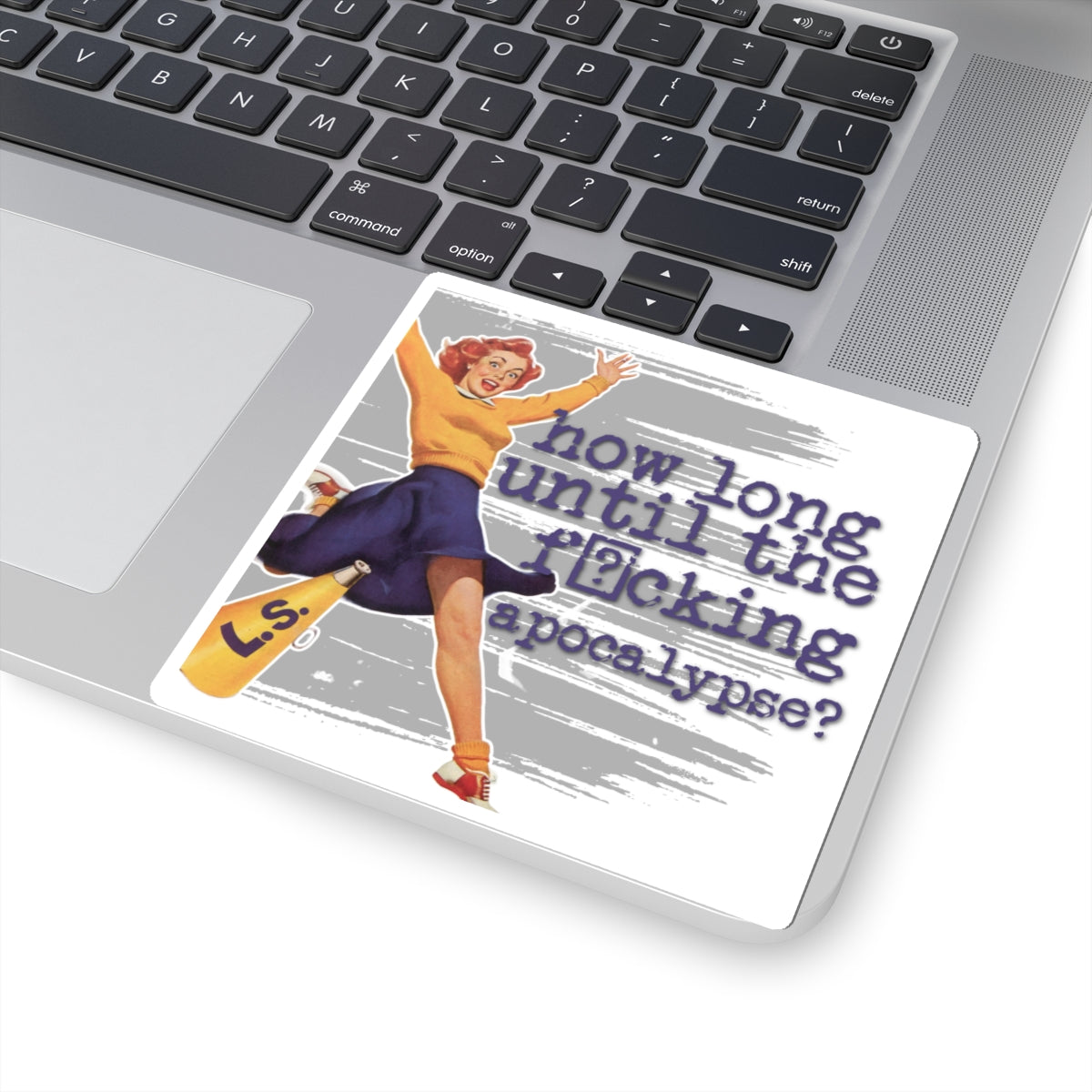 'How long?' - Vintage Vibe Kiss-Cut Stickers