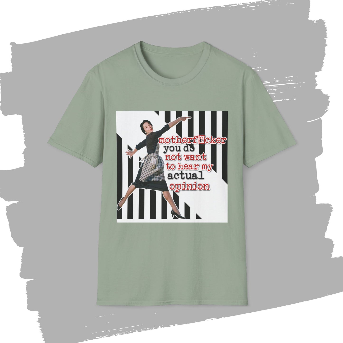 'my ACTUAL opinion' - Retro Humor T-Shirt -