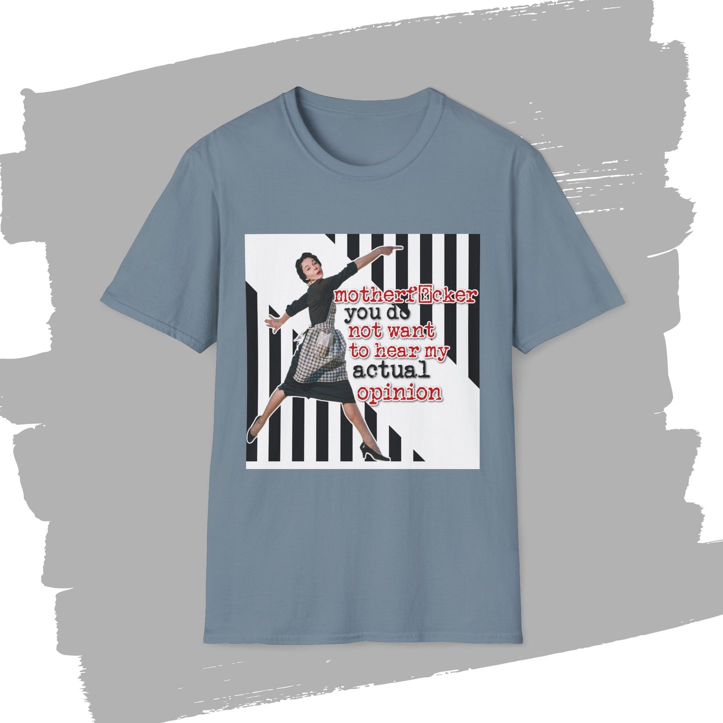 'my ACTUAL opinion' - Retro Humor T-Shirt -