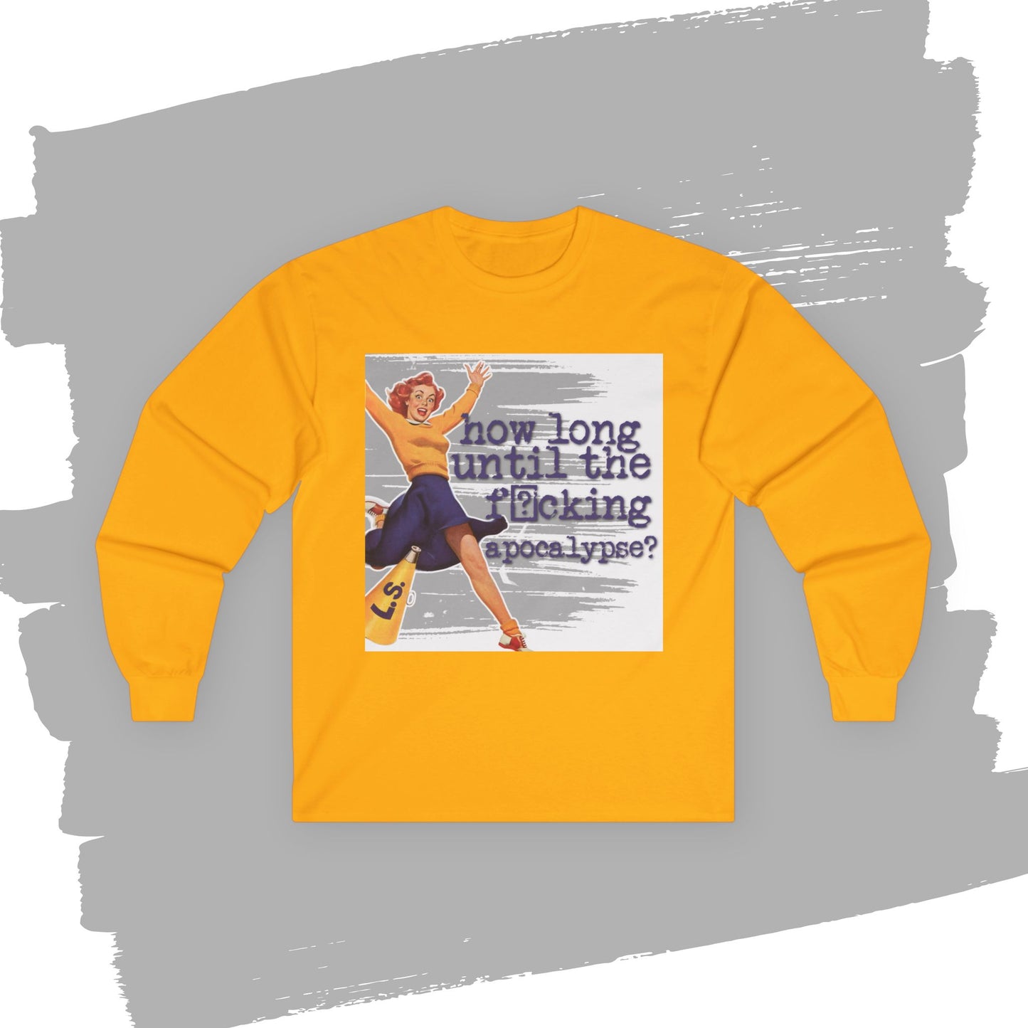 'How long?' - Funny Retro Long Sleeve Tee -