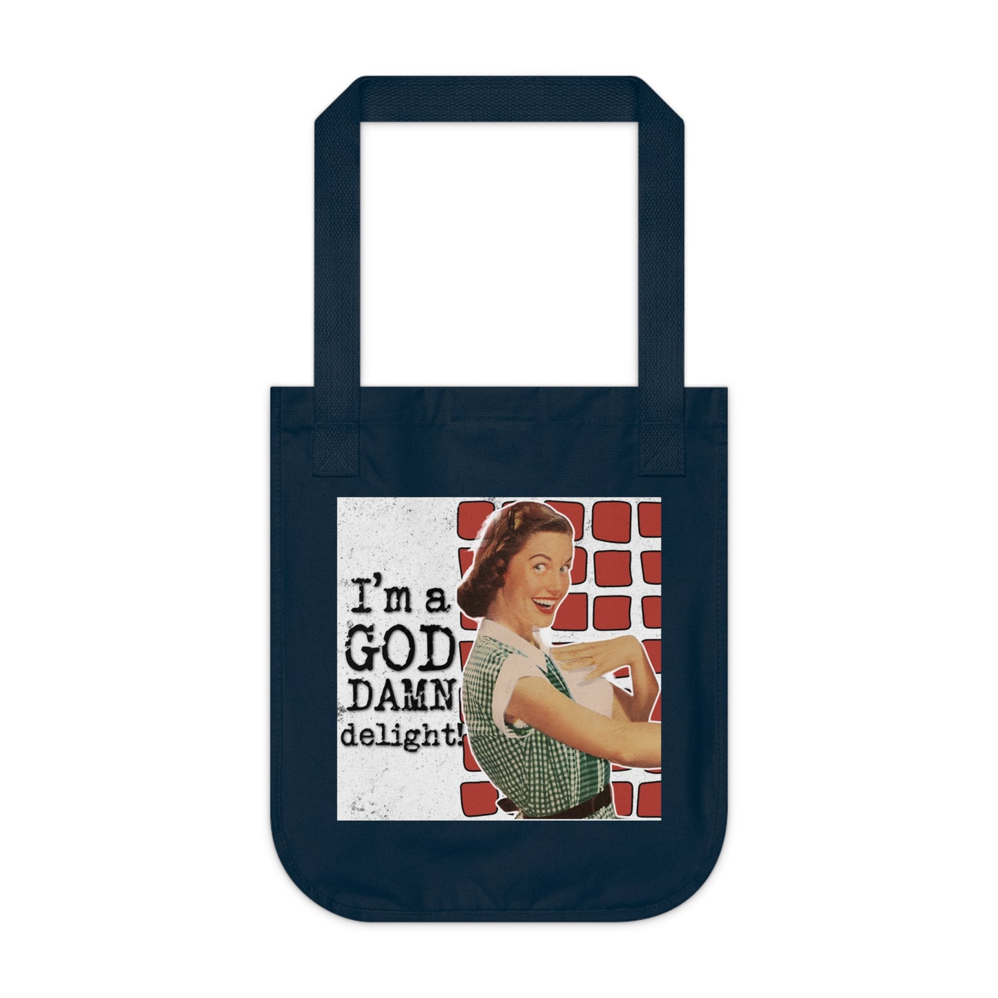 'GD delight' - Vintage-Inspired Organic Canvas Tote Bag