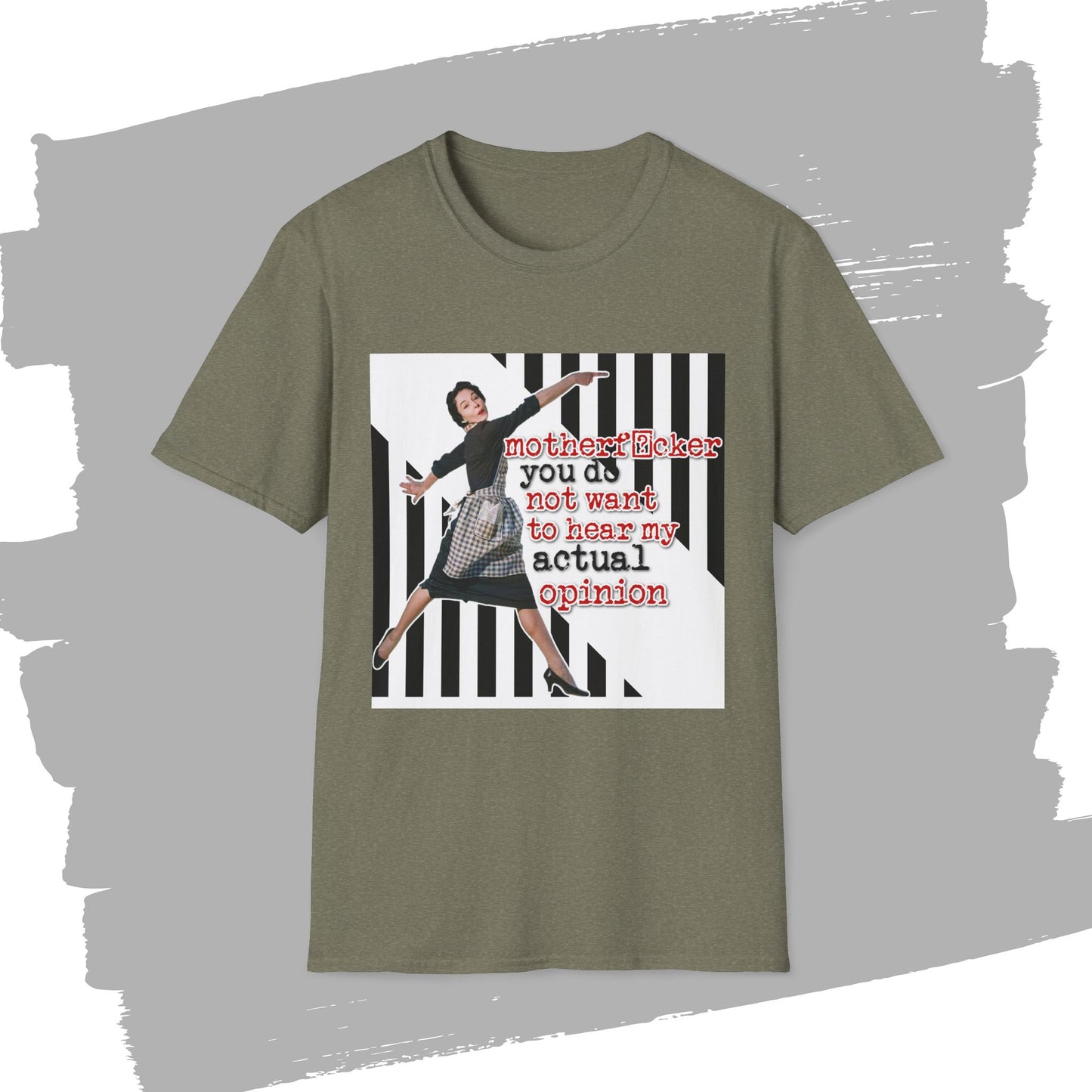 'my ACTUAL opinion' - Retro Humor T-Shirt -