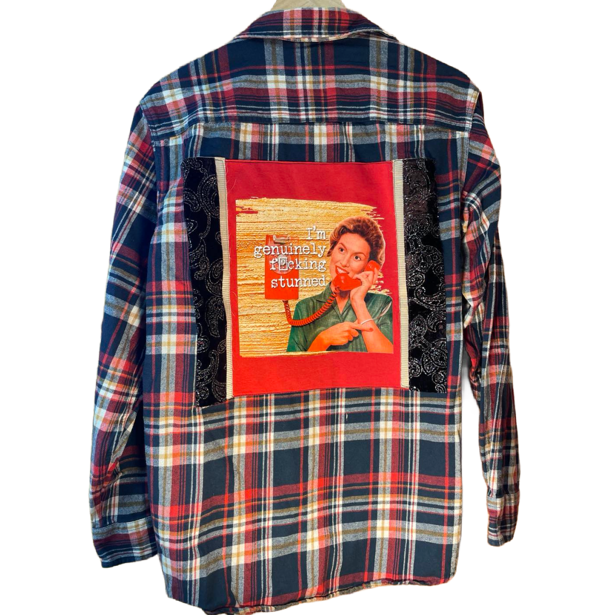 📞 “Genuinely F*cking Stunned (Again)” Upcycled Flannel