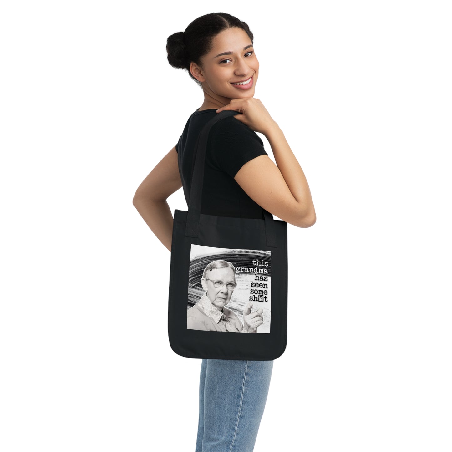 'This GRANDMA has seen some' - Vintage-Inspired Organic Canvas Tote Bag