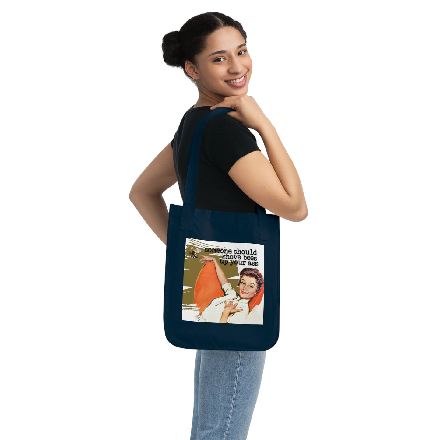 'Someone Should put BEES' - Vintage-Inspired Organic Canvas Tote Bag -