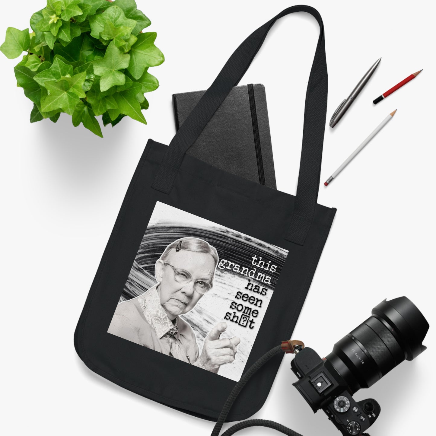 'This GRANDMA has seen some' - Vintage-Inspired Organic Canvas Tote Bag