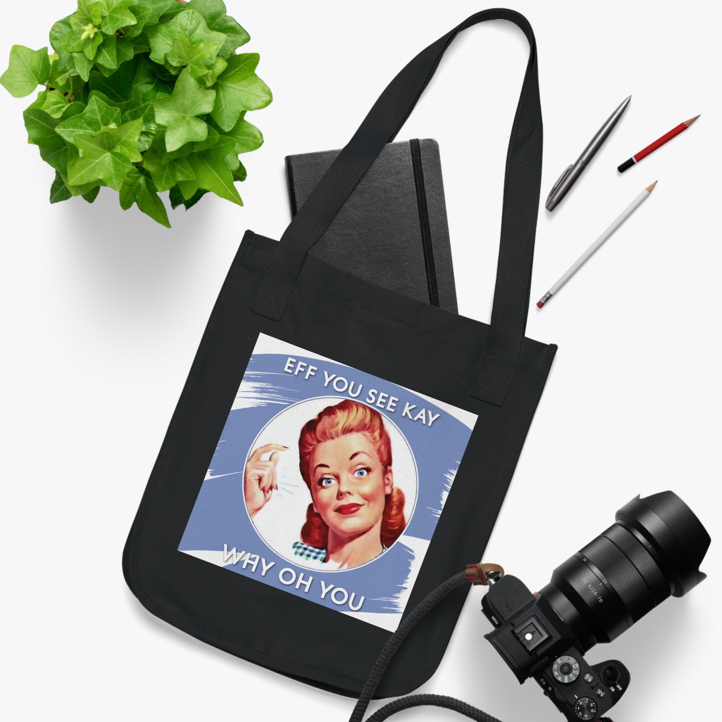 'Eff You See Kay, Why Oh You' - Vintage-Inspired Organic Canvas Tote Bag
