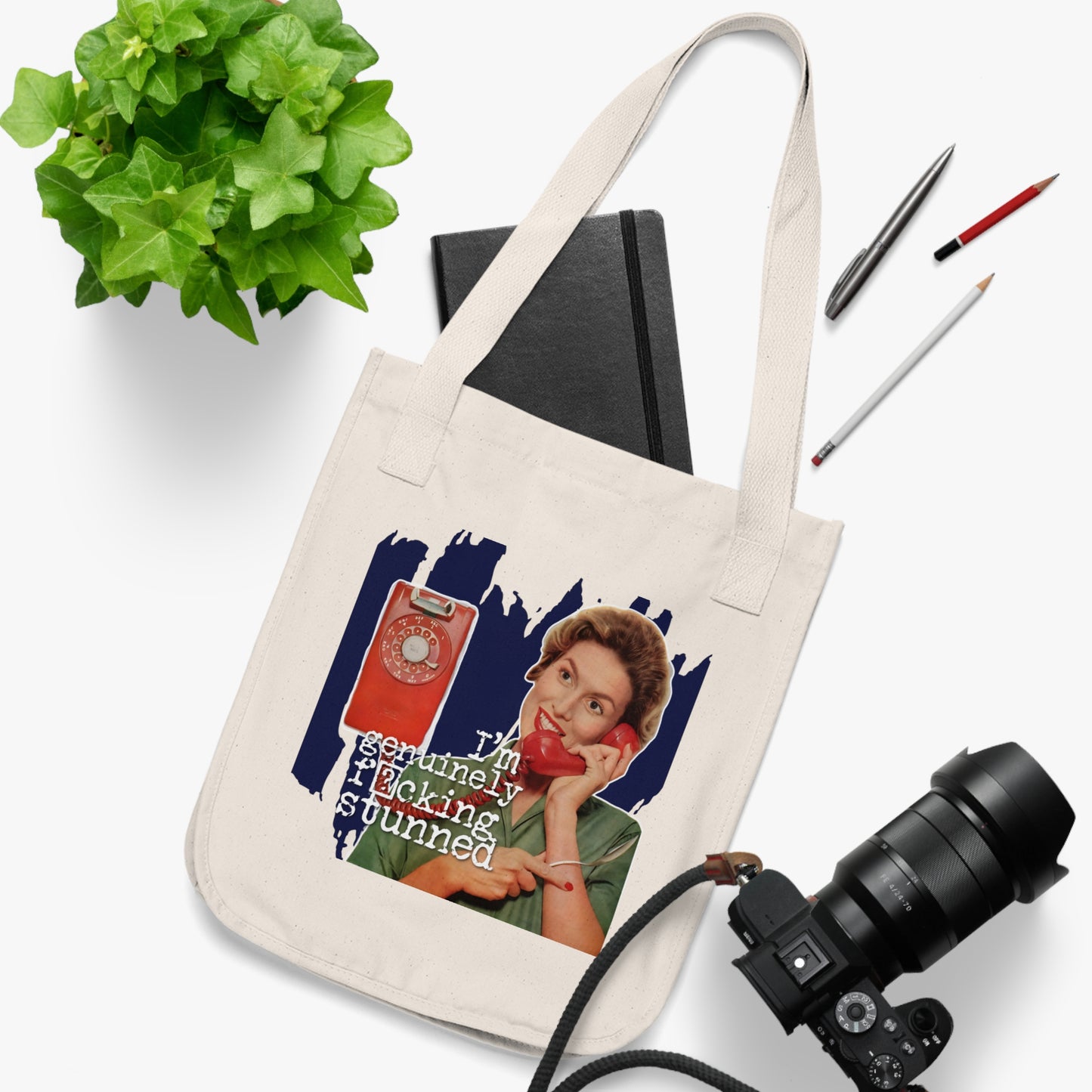 'GENUINELY stunned' - Vintage-Inspired Organic Canvas Tote Bag