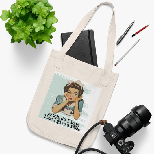 'Do I look like' - Vintage-Inspired Organic Canvas Tote Bag