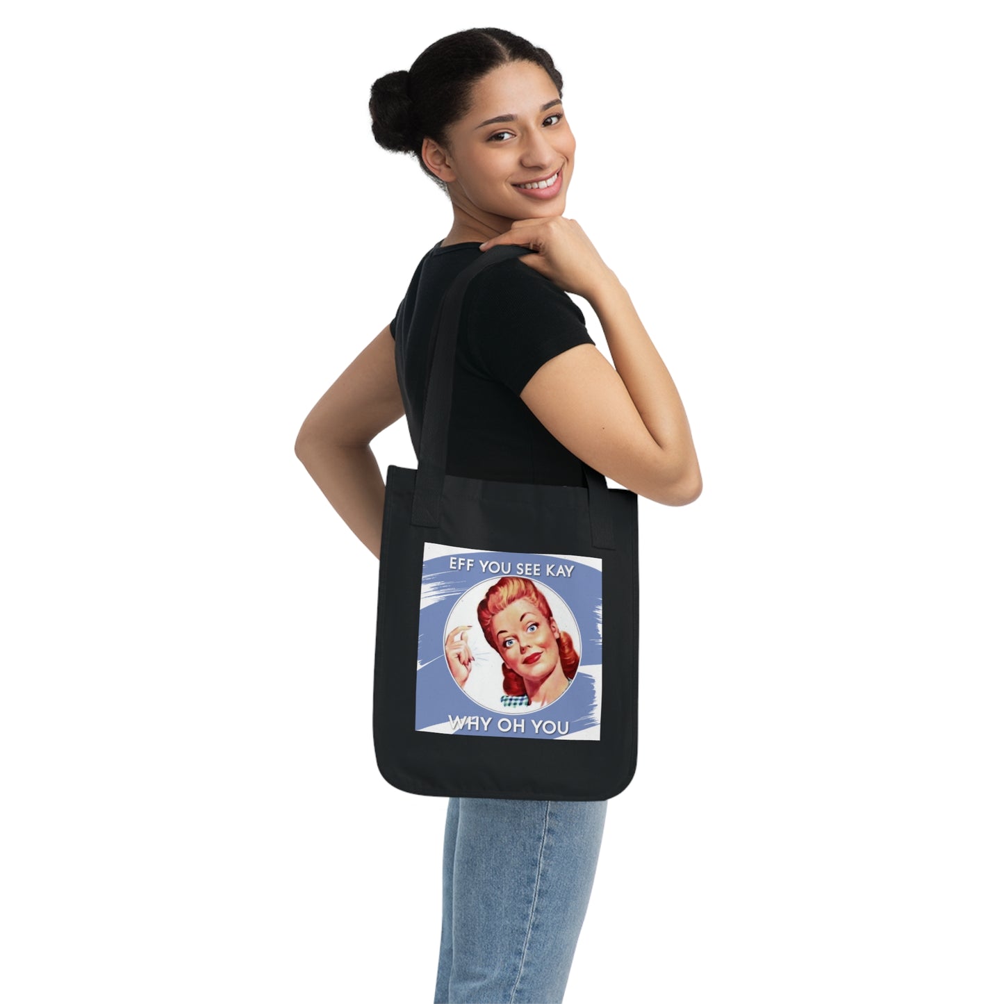 'Eff You See Kay, Why Oh You' - Vintage-Inspired Organic Canvas Tote Bag
