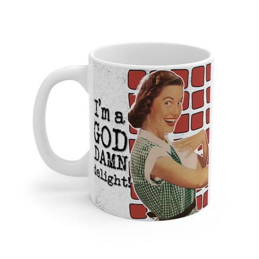 "GD delight" - Retro Humor Mug – Fun Coffee Cup for Gifts